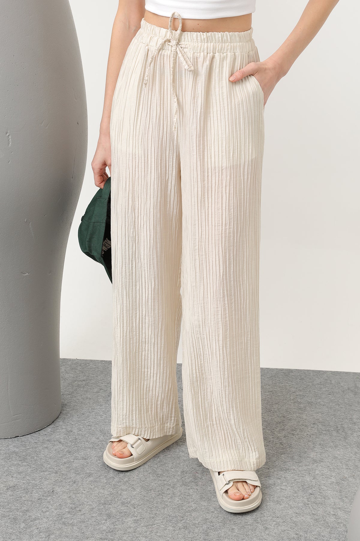 Kadın Basic Lastikli Pantolon - 32213PNT