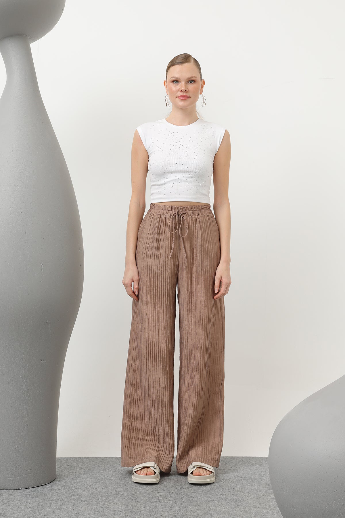 Kadın Basic Lastikli Pantolon - 32213PNT