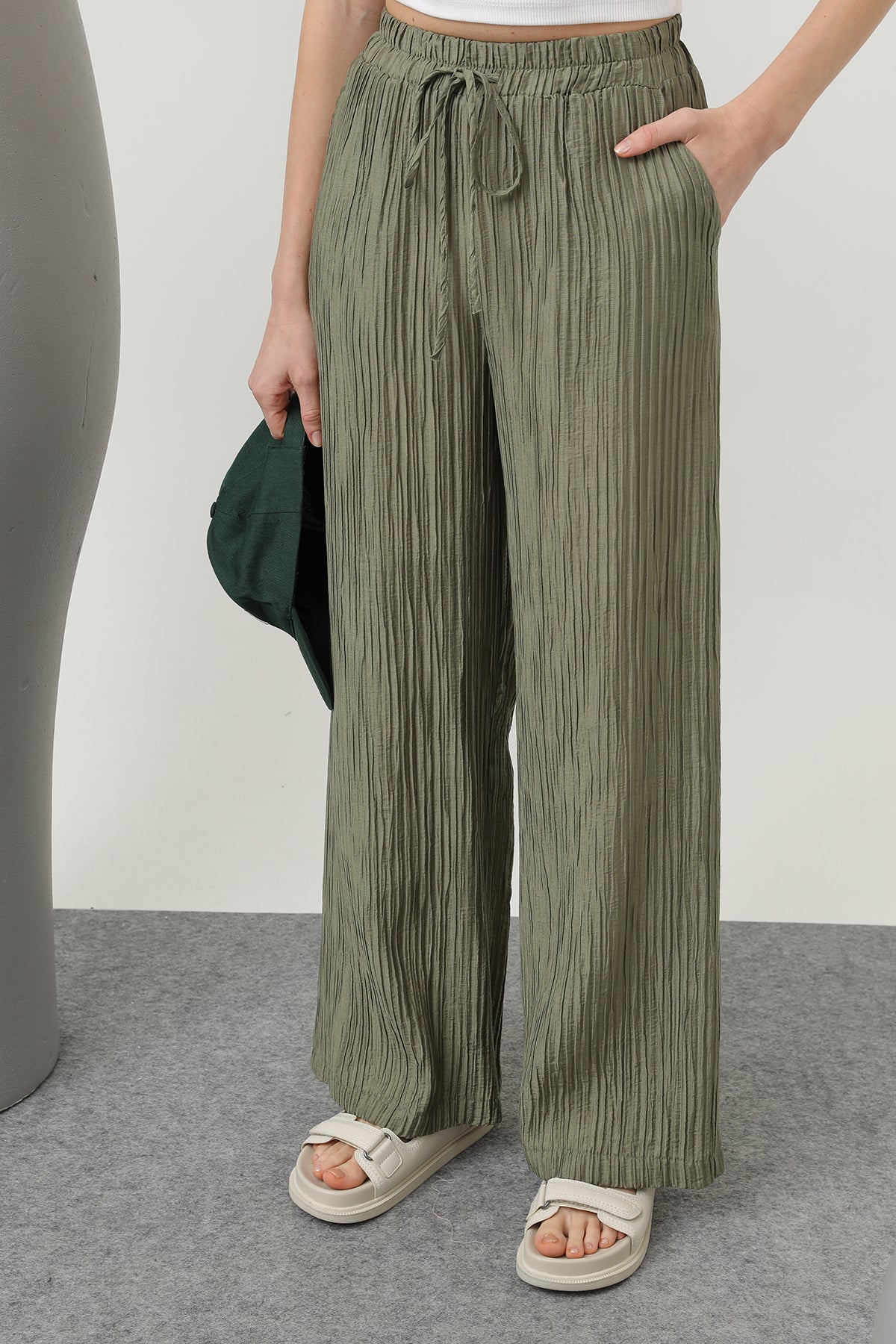 Kadın Basic Lastikli Pantolon - 32213PNT