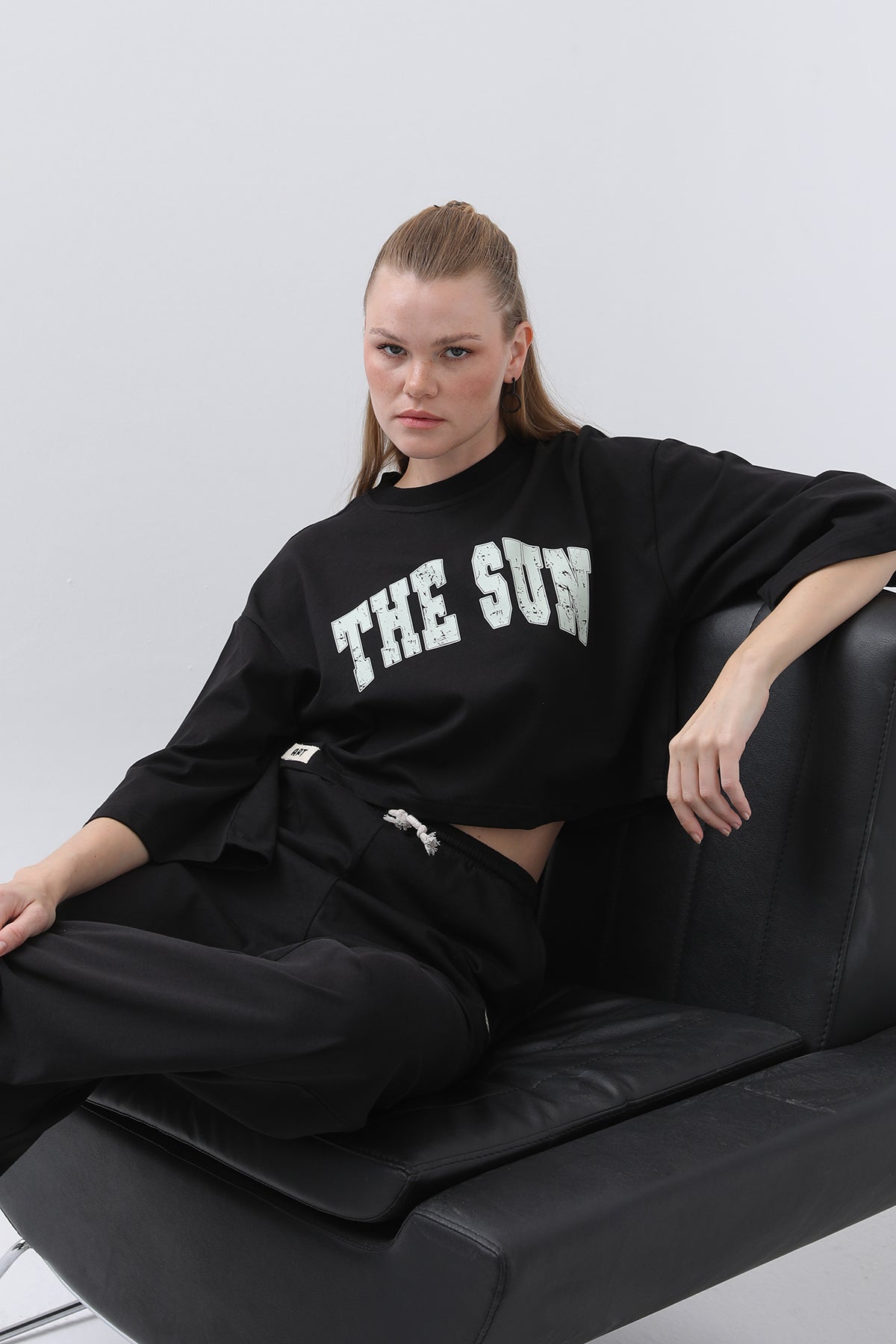 Kadın Önü Baskılı İkili Pantolonlu Takım - 32226TKS