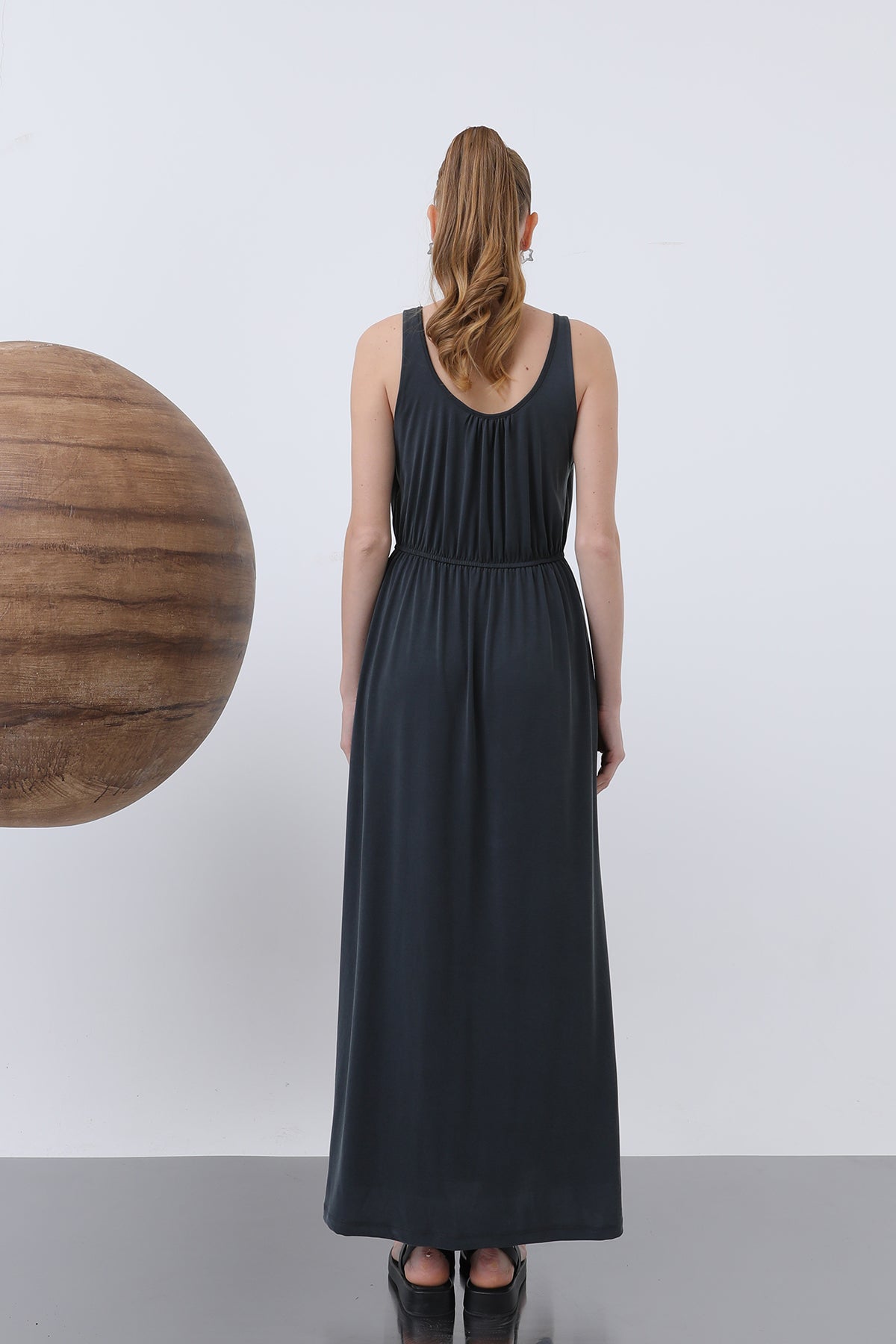 Kadın Basic Askılı Uzun Elbise - 32235ELB