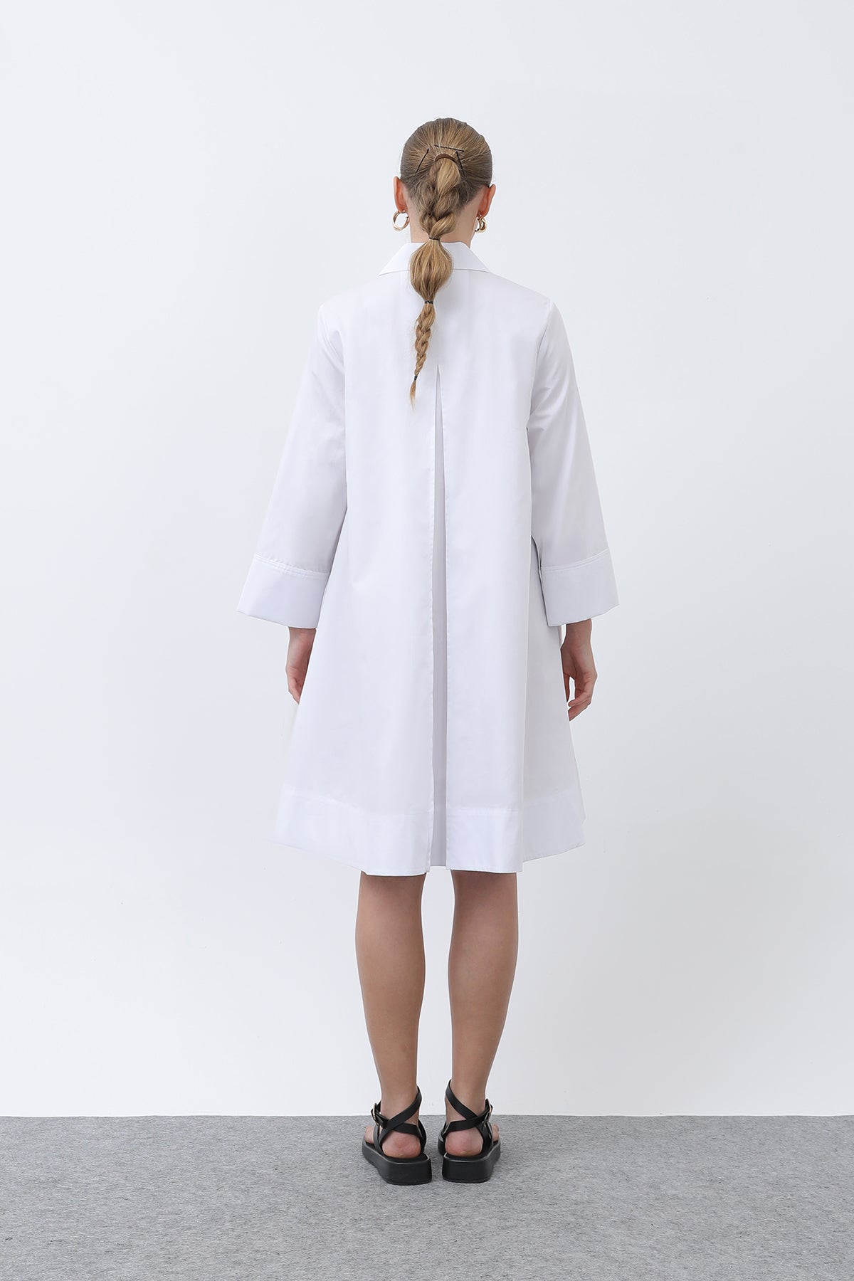 Kadın Poplin Mini Elbise -32274ELB