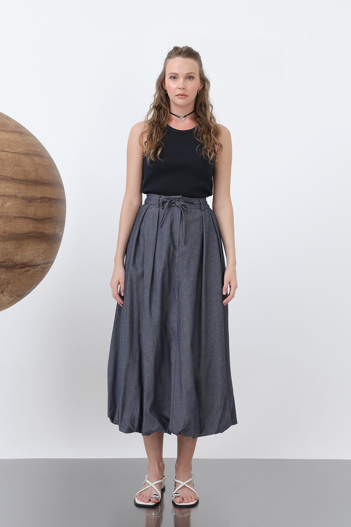 Kadın Denim Balon Etek - 32309ETK