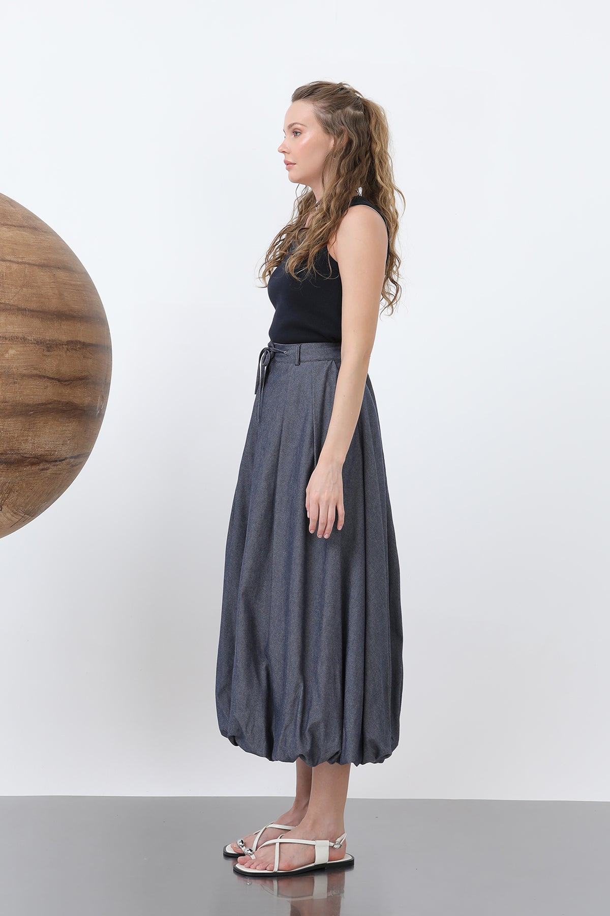 Kadın Denim Balon Etek - 32309ETK