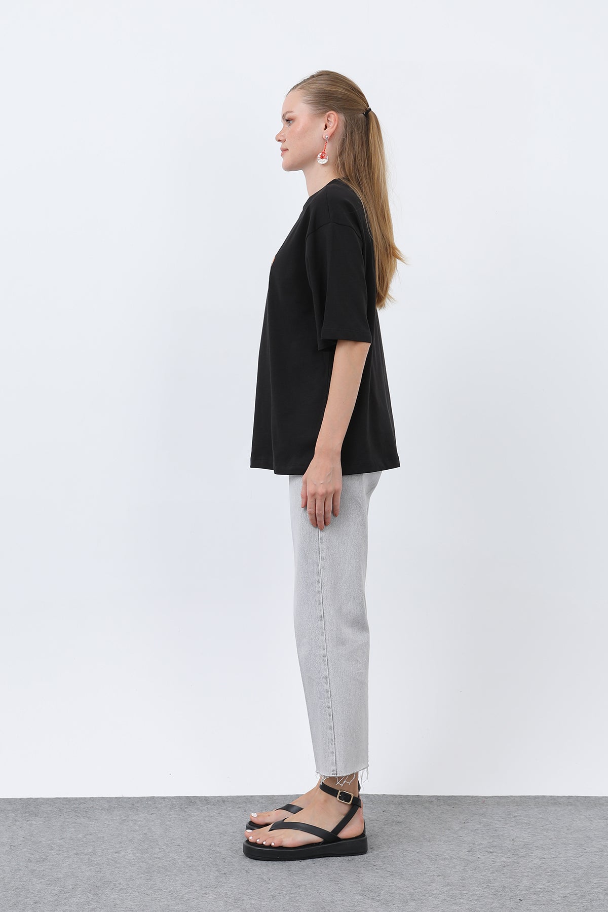 Kadın Ördek Desenli Tişört