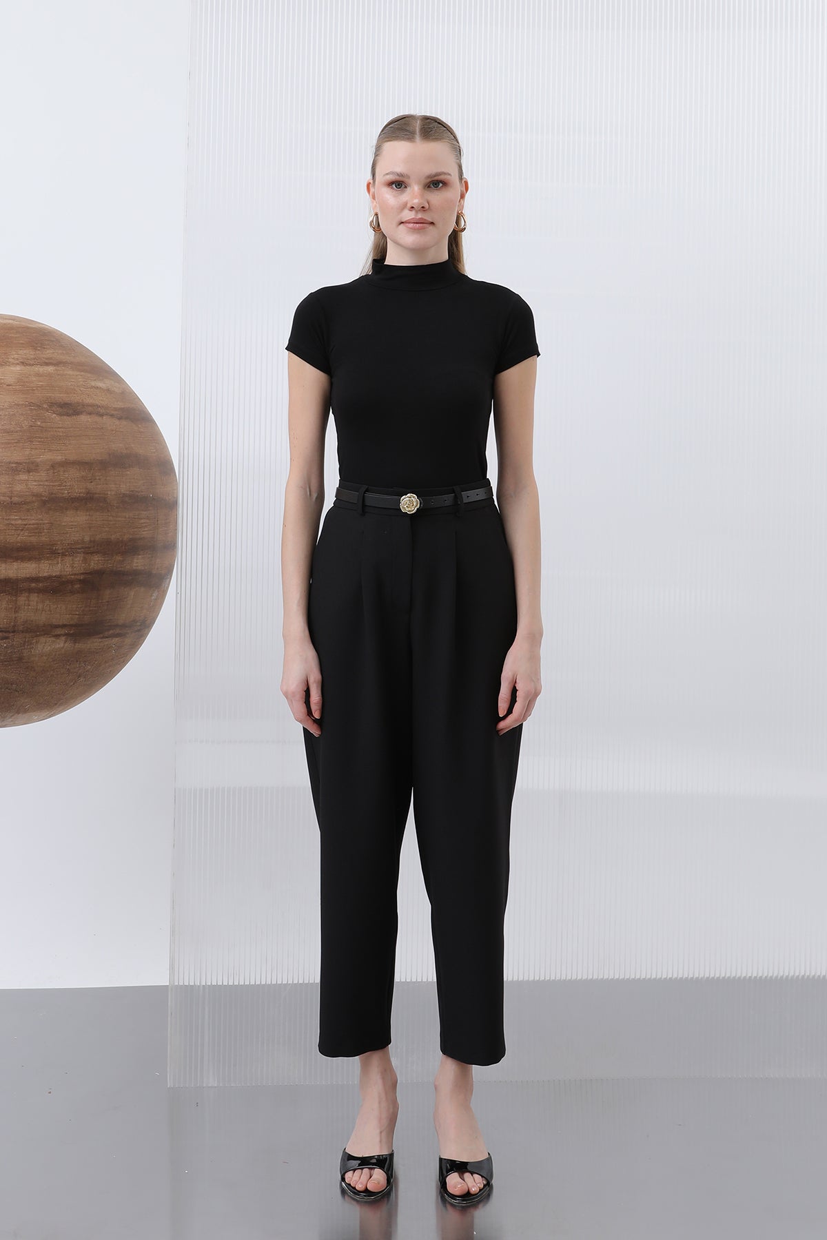 Kadın Kısa Kollu Boğazlı İçlik - 40004BLZ