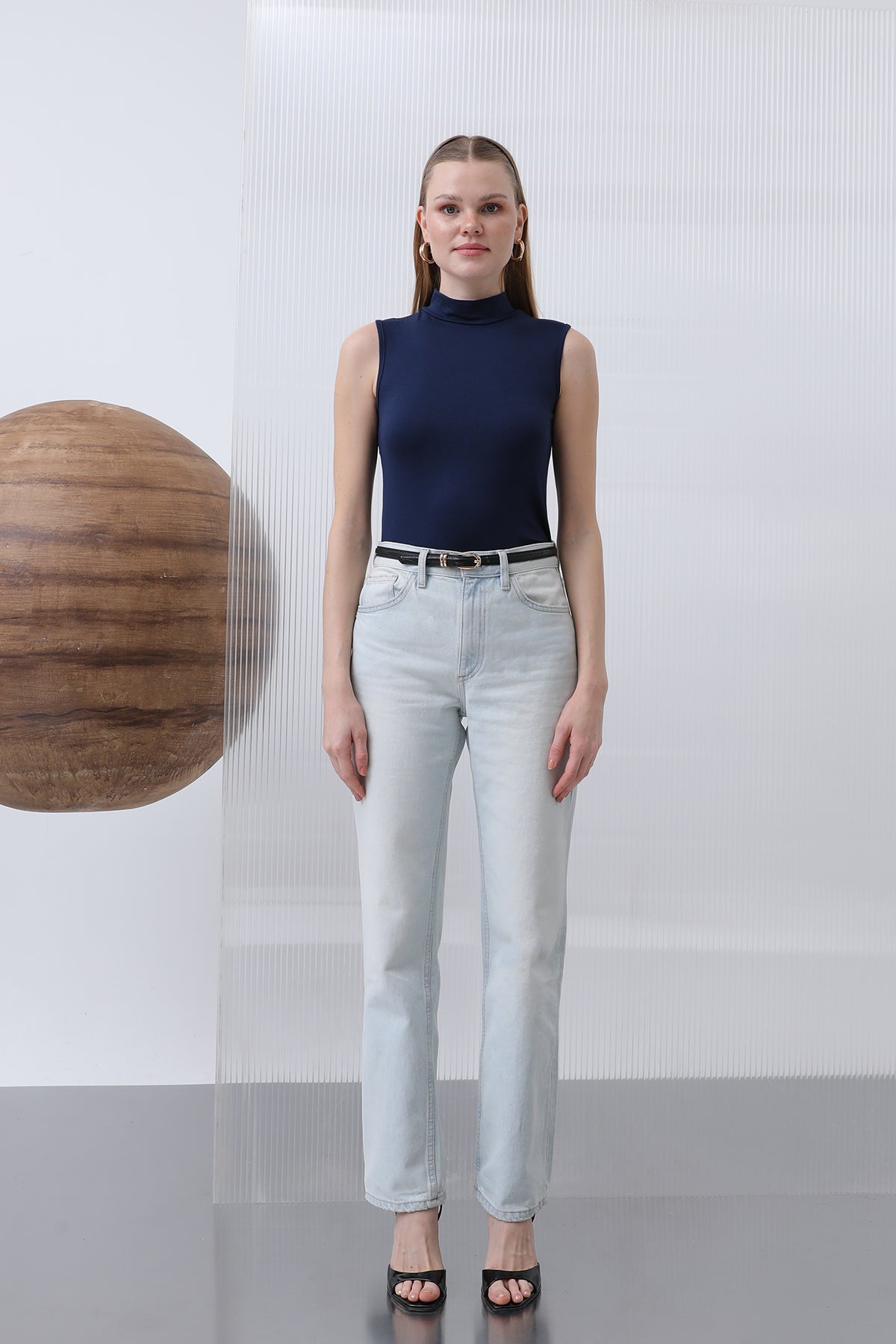 Kadın Sıfır Kollu Boğazlı İçlik - 40005BLZ