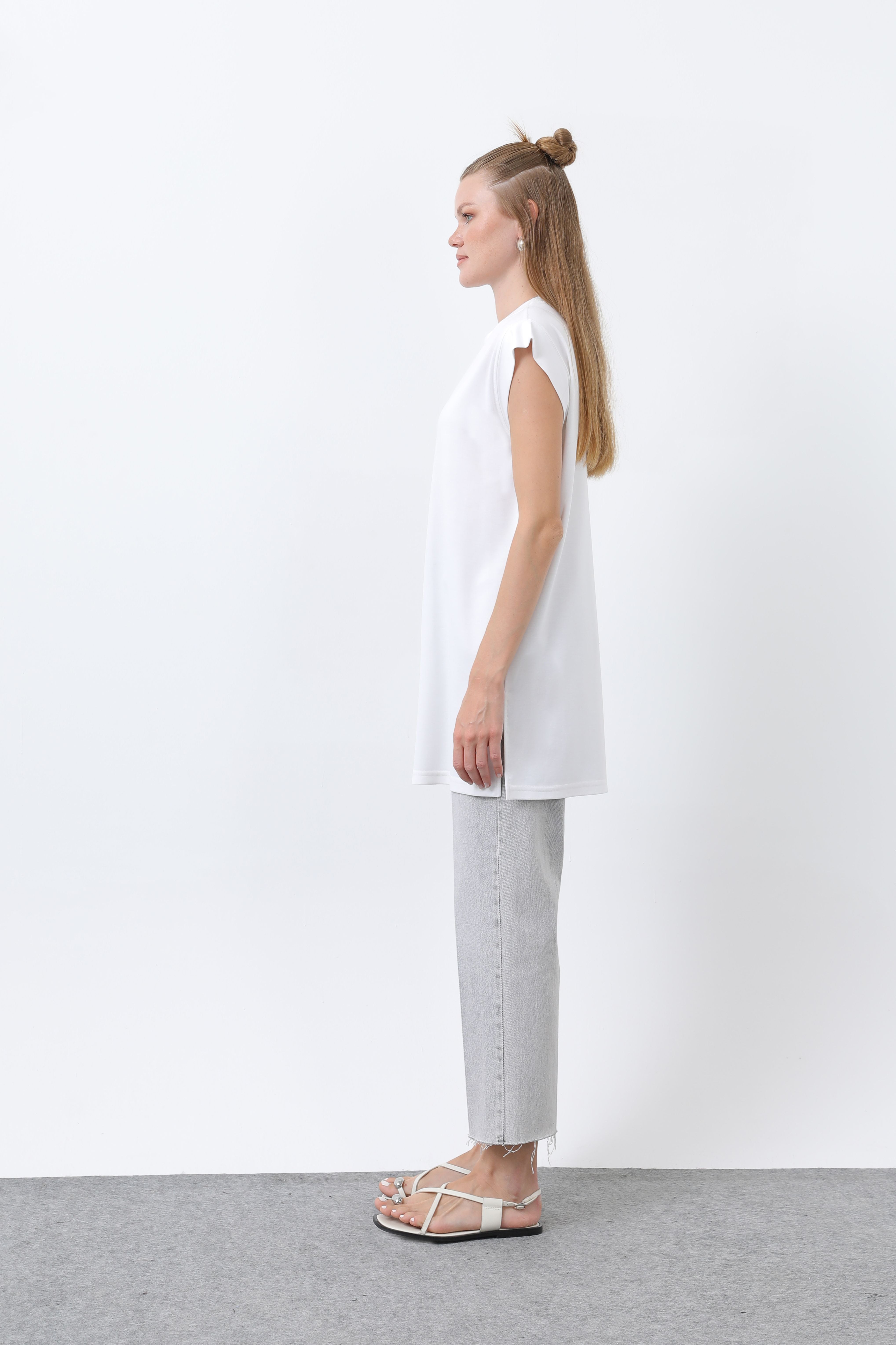 Kadın Kolsuz Uzun İçlik - 40008TSH