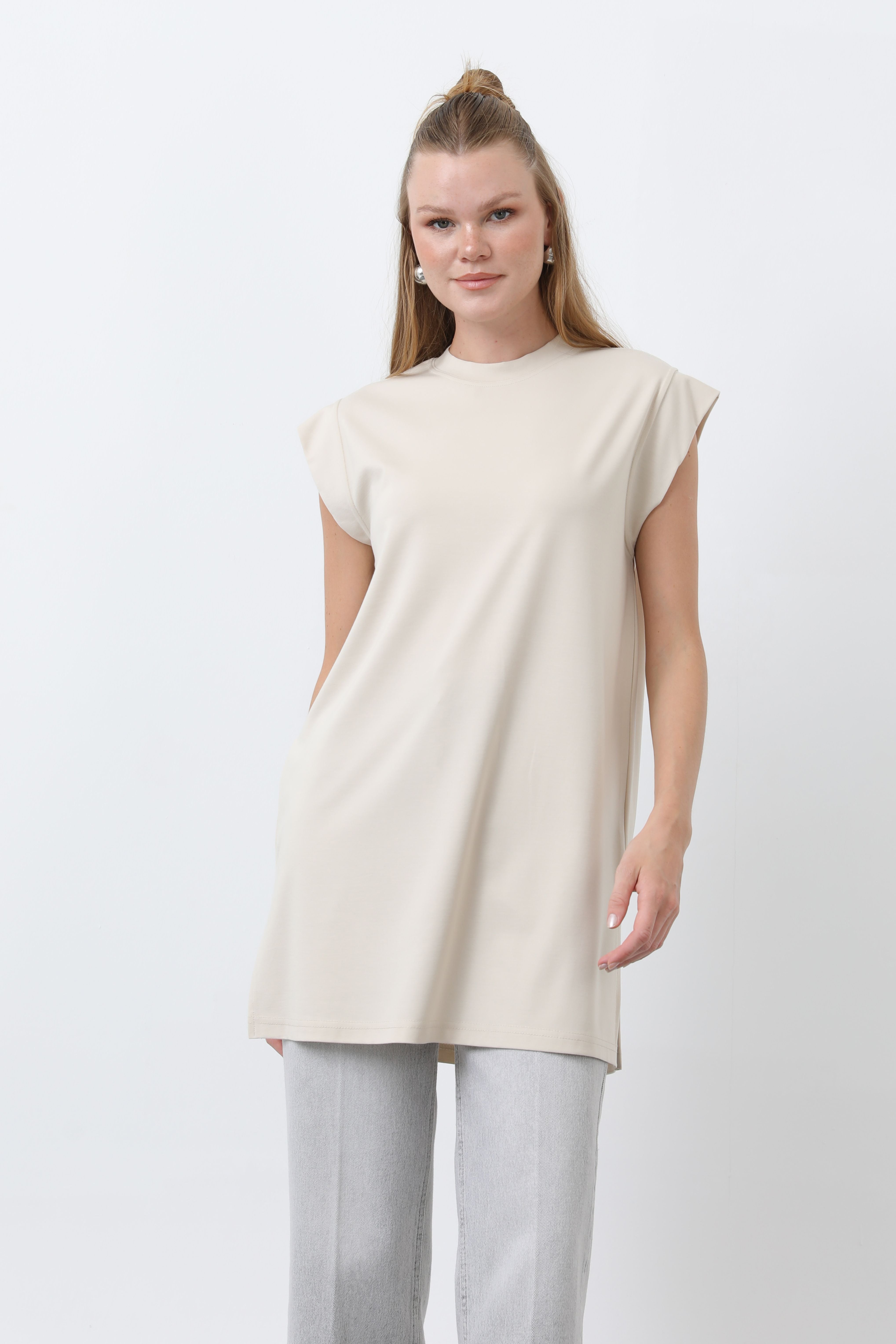 Kadın Kolsuz Uzun İçlik - 40008TSH