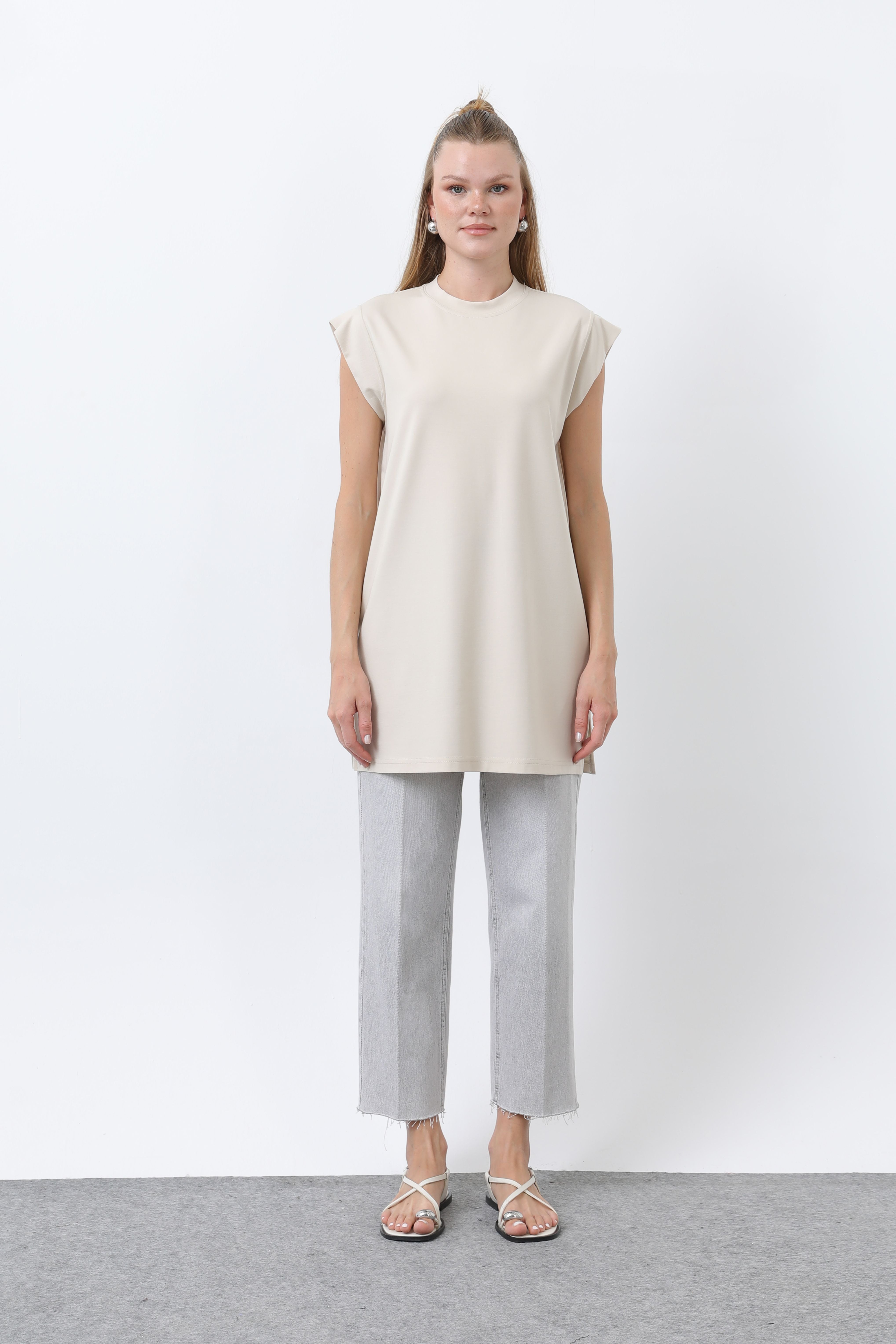 Kadın Kolsuz Uzun İçlik - 40008TSH