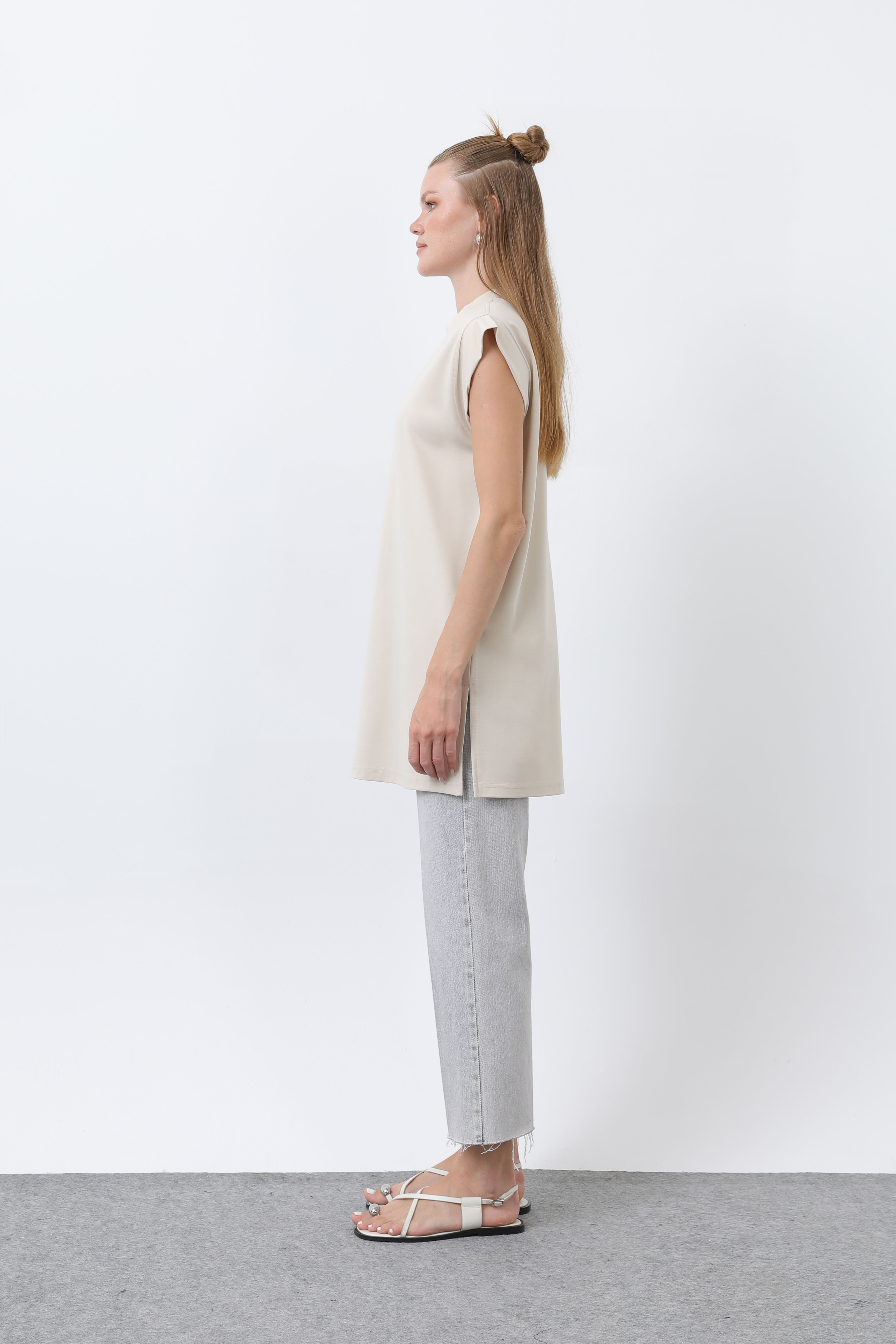 Kadın Kolsuz Uzun İçlik - 40008TSH