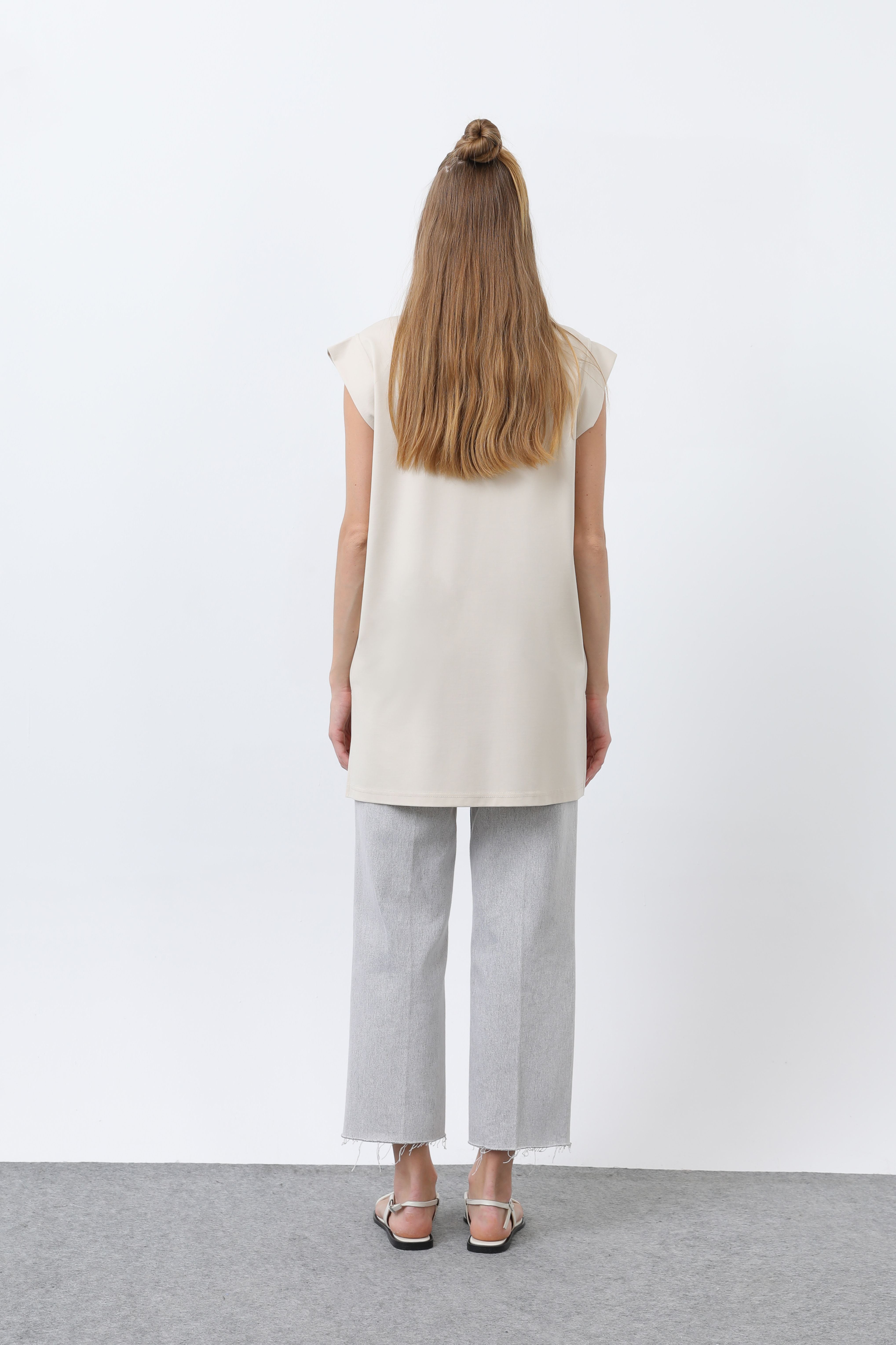 Kadın Kolsuz Uzun İçlik - 40008TSH