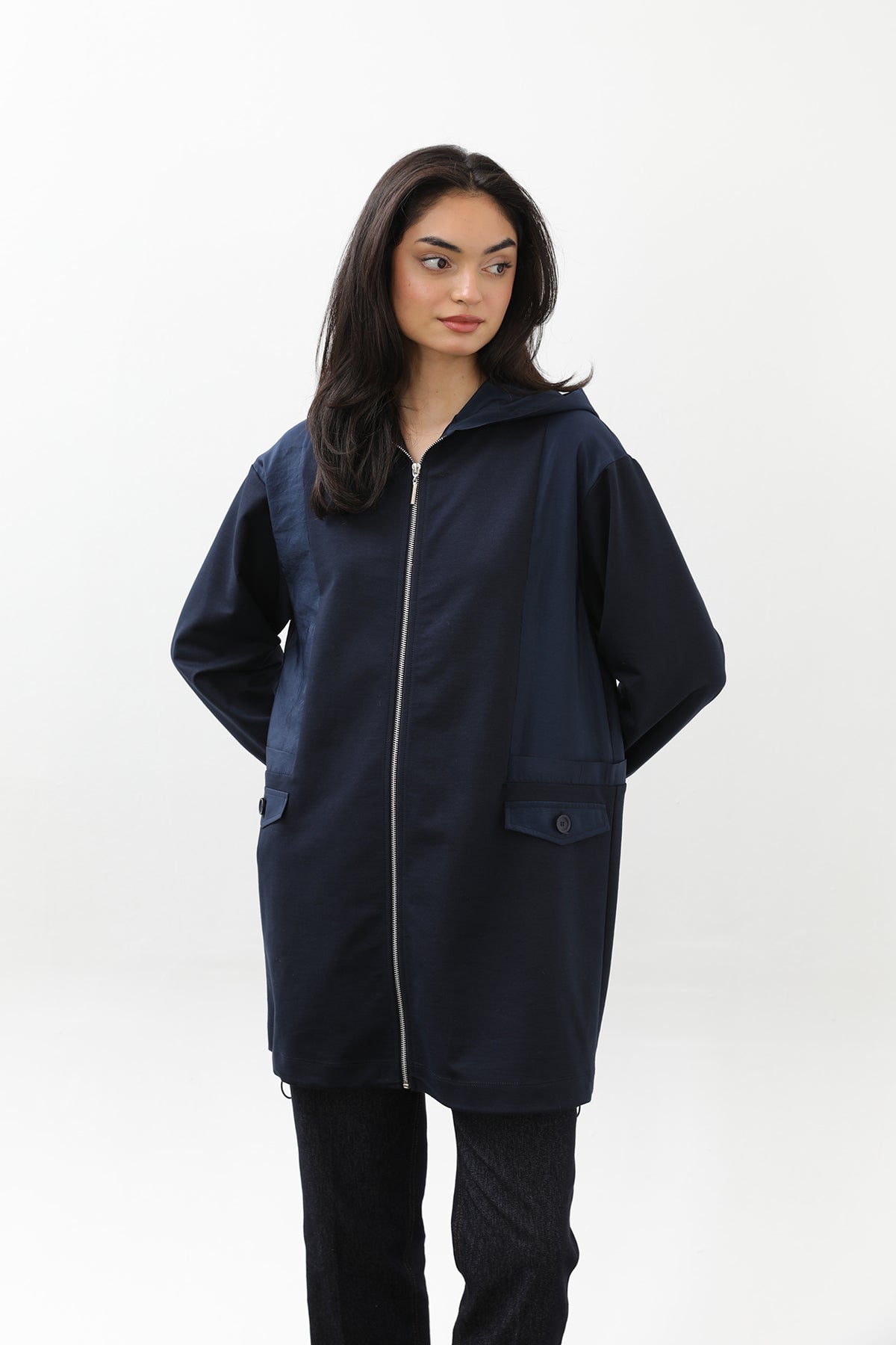 Kadın Kapüşonlu Basic Tunik - 10733TUN