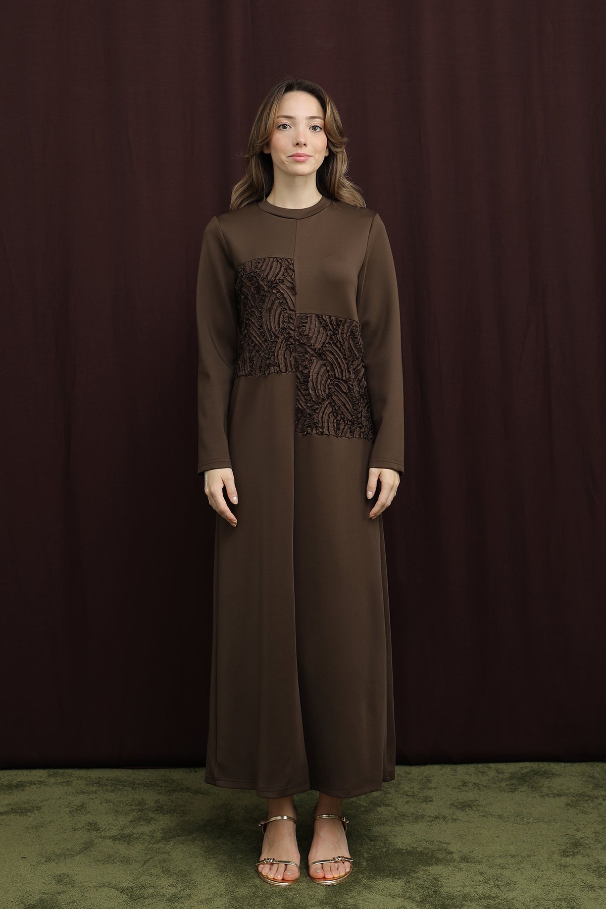 Kadın Dantel Detaylı Elbise - 12653ELB