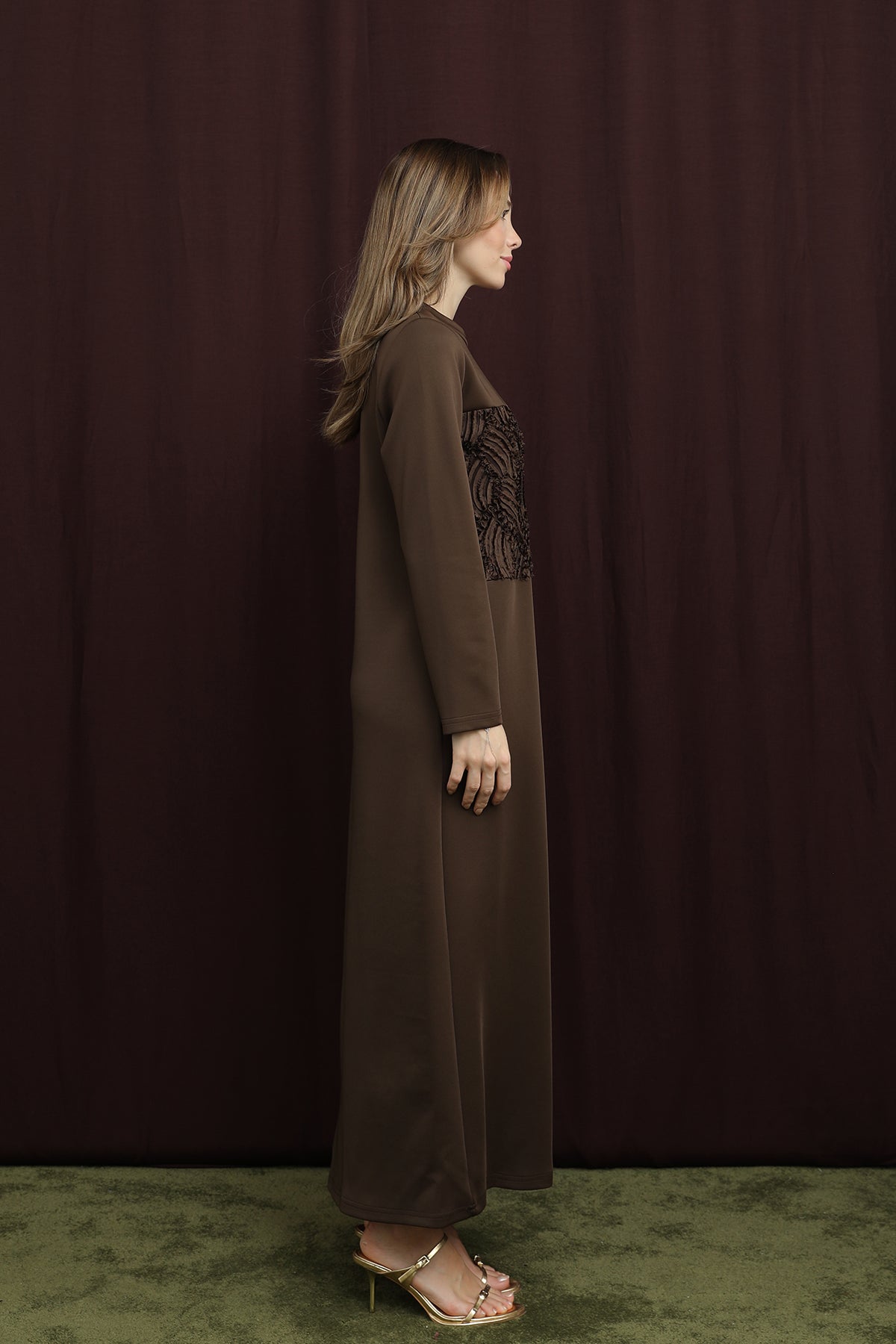 Kadın Dantel Detaylı Elbise - 12653ELB