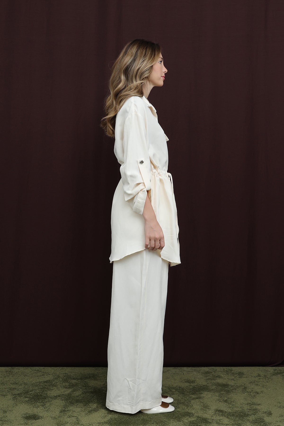 Kadın Cep Detaylı Belden Tünelli Takım - 14378TKS