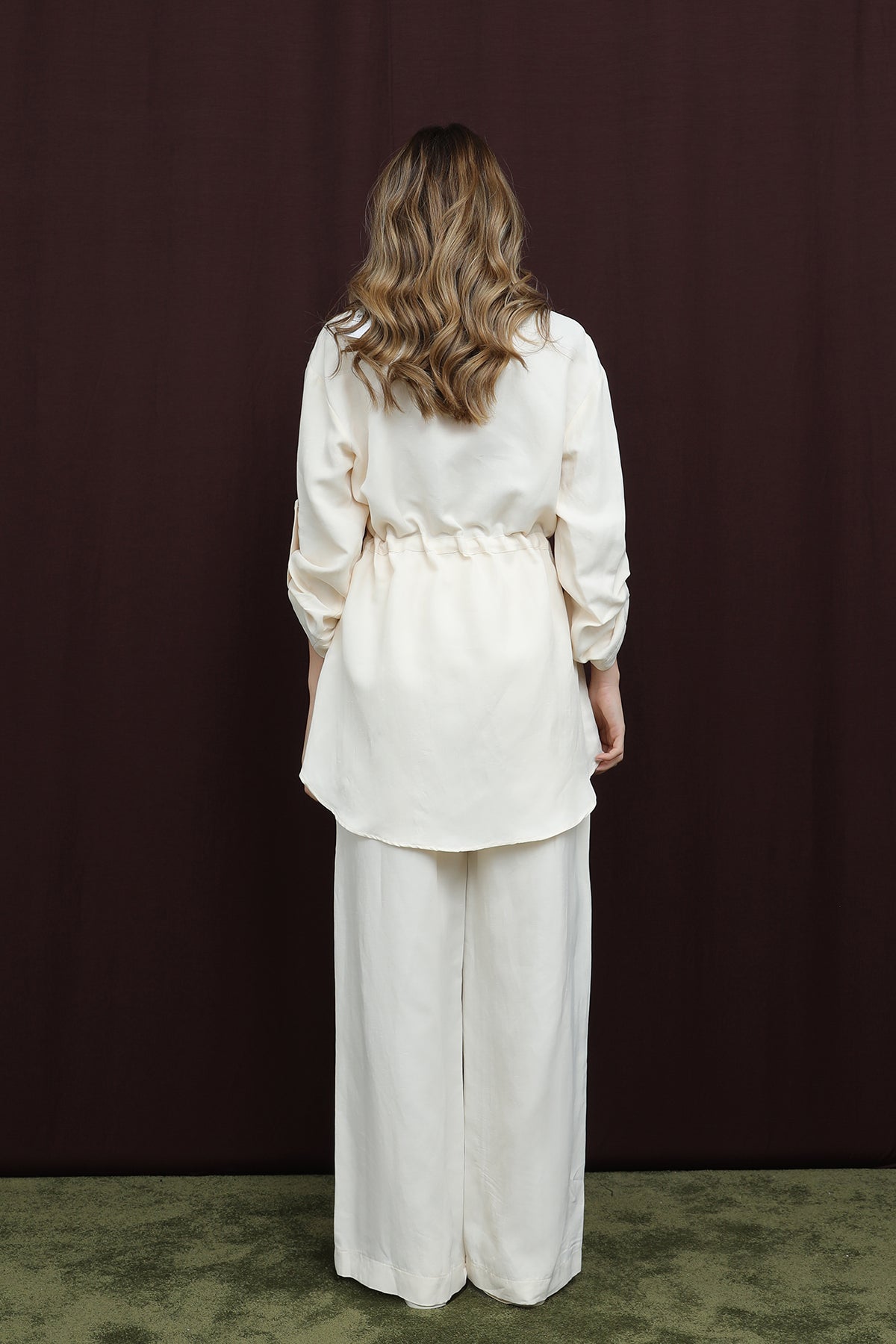 Kadın Cep Detaylı Belden Tünelli Takım - 14378TKS