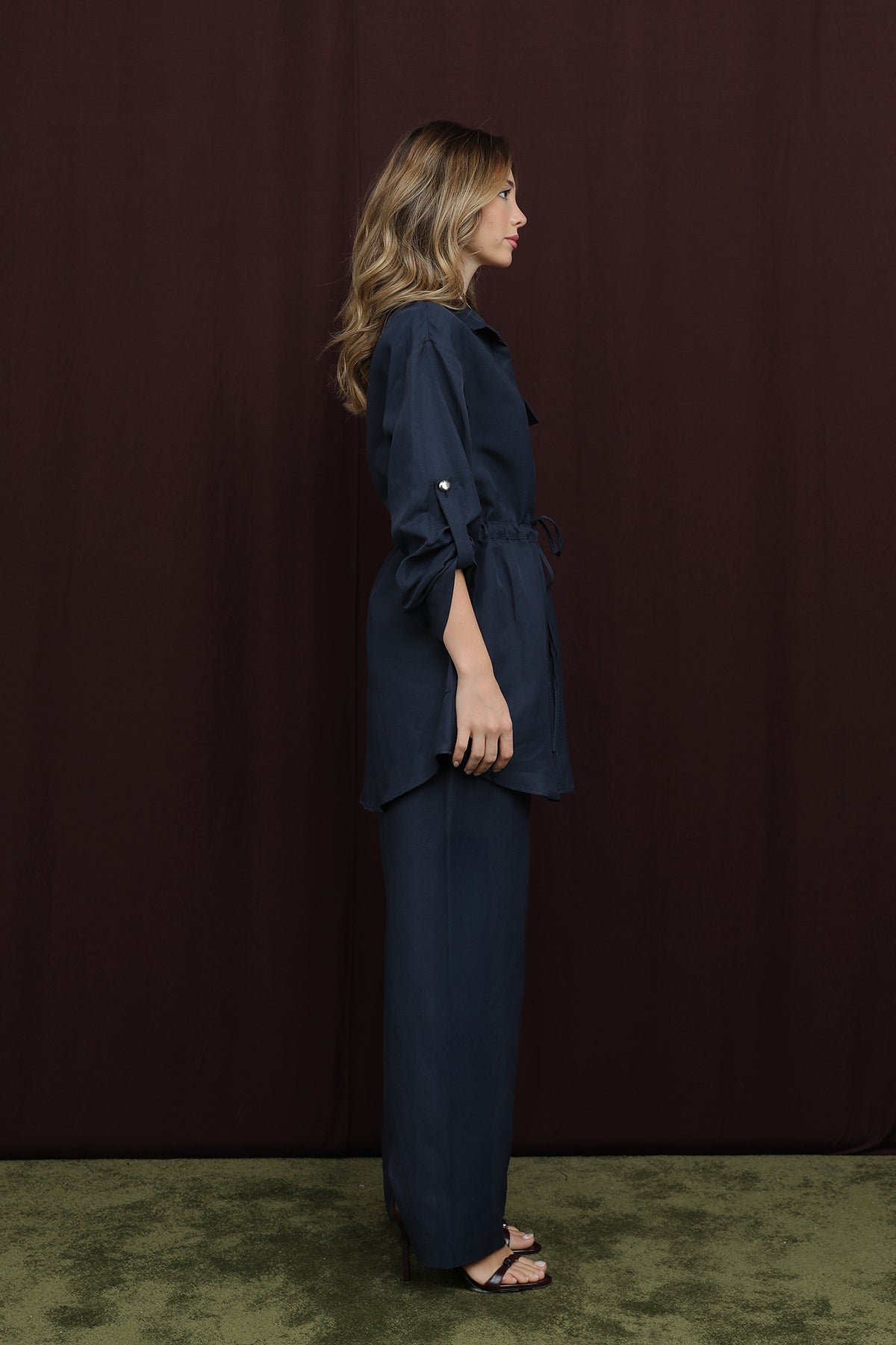 Kadın Cep Detaylı Belden Tünelli Takım - 14378TKS