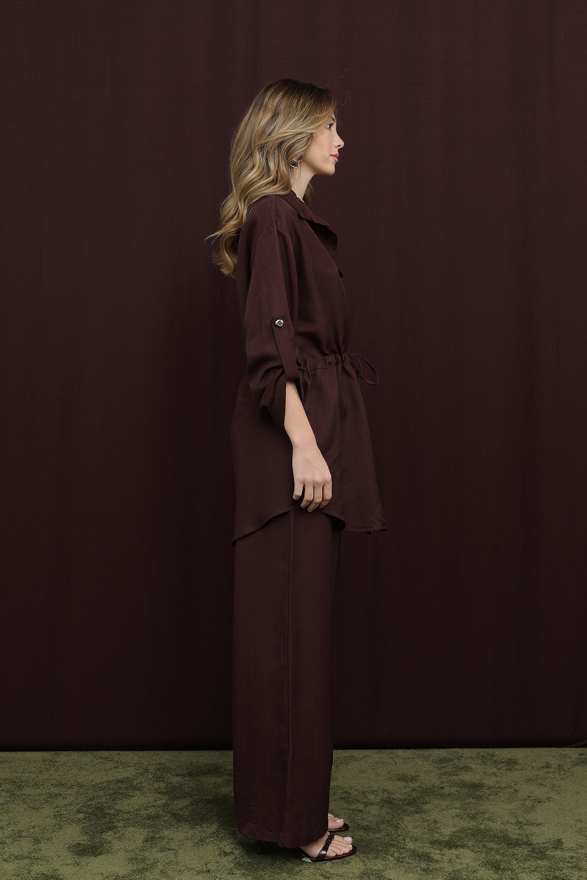 Kadın Cep Detaylı Belden Tünelli Takım - 14378TKS