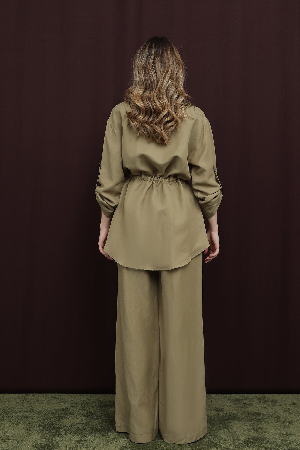 Kadın Cep Detaylı Belden Tünelli Takım - 14378TKS