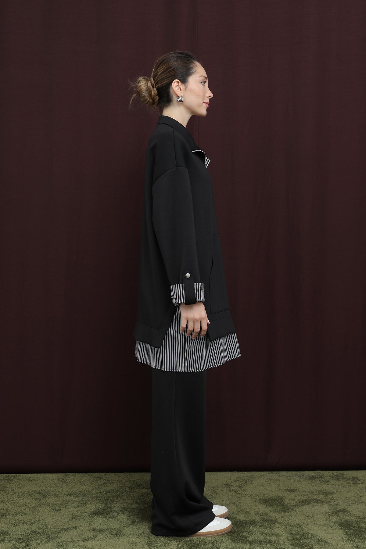 Kadın Garni Detaylı Takım - 14383TKS