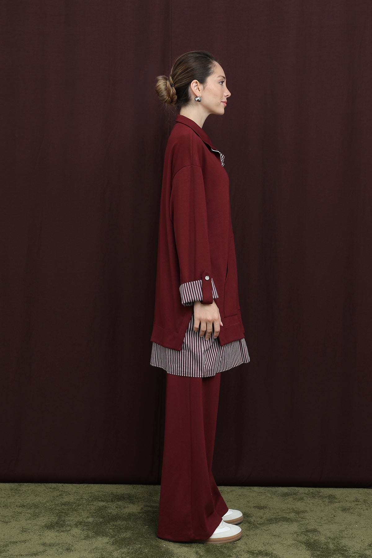 Kadın Garni Detaylı Takım - 14383TKS