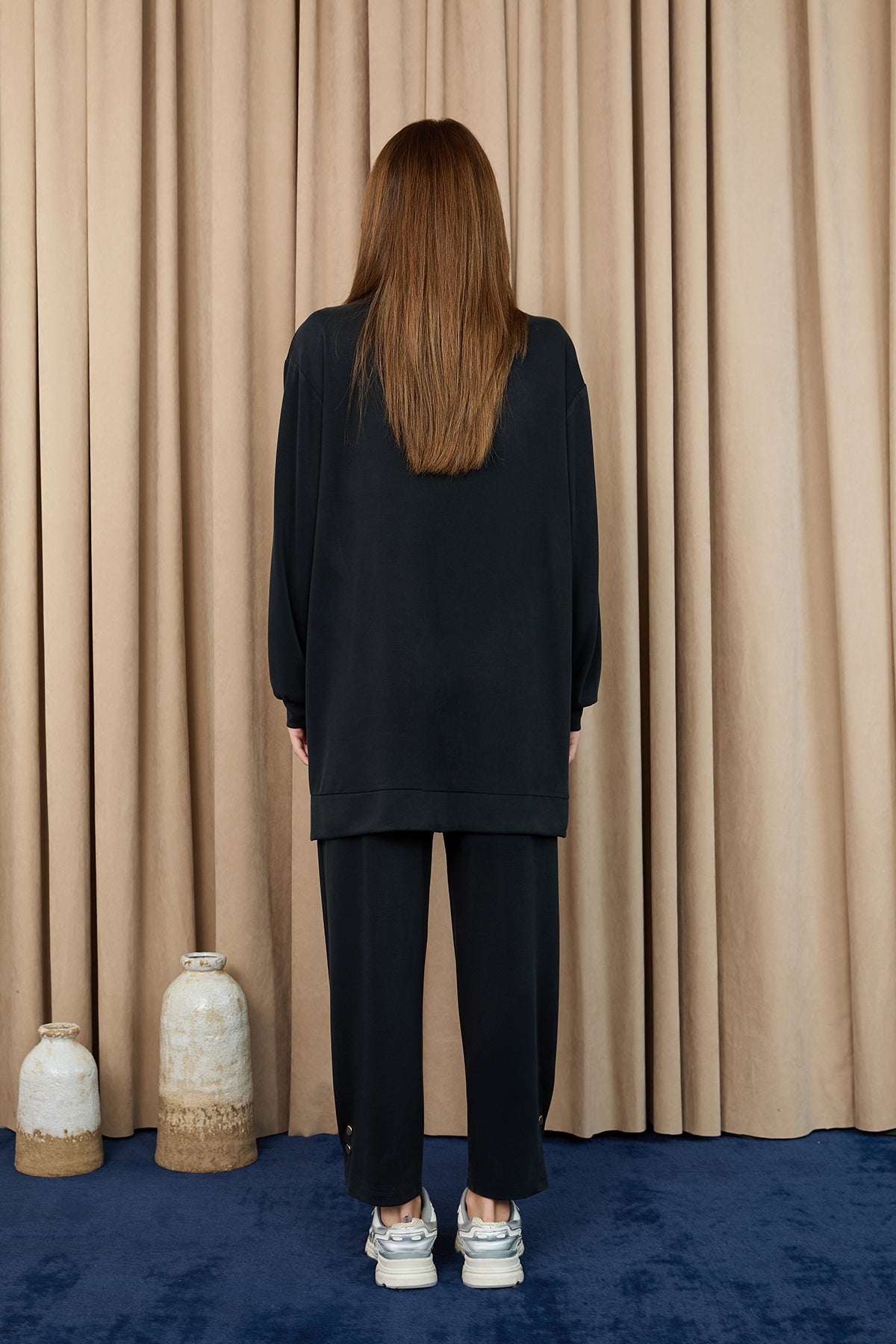 Kadın Yaka Fermuar Detaylı Takım -14406TKS