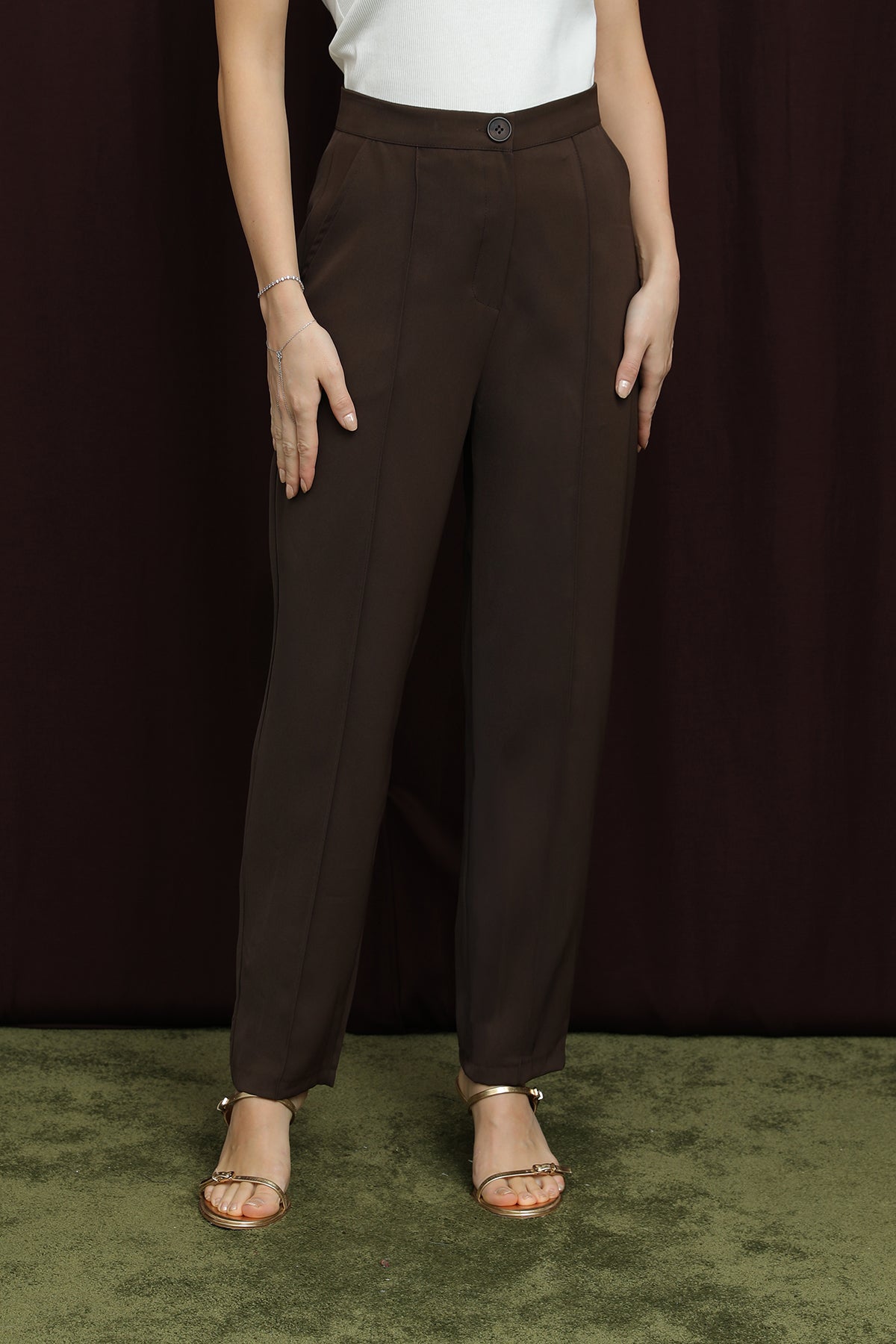 Kadın Dikiş Detaylı Havuç Pantolon - 18265PNT