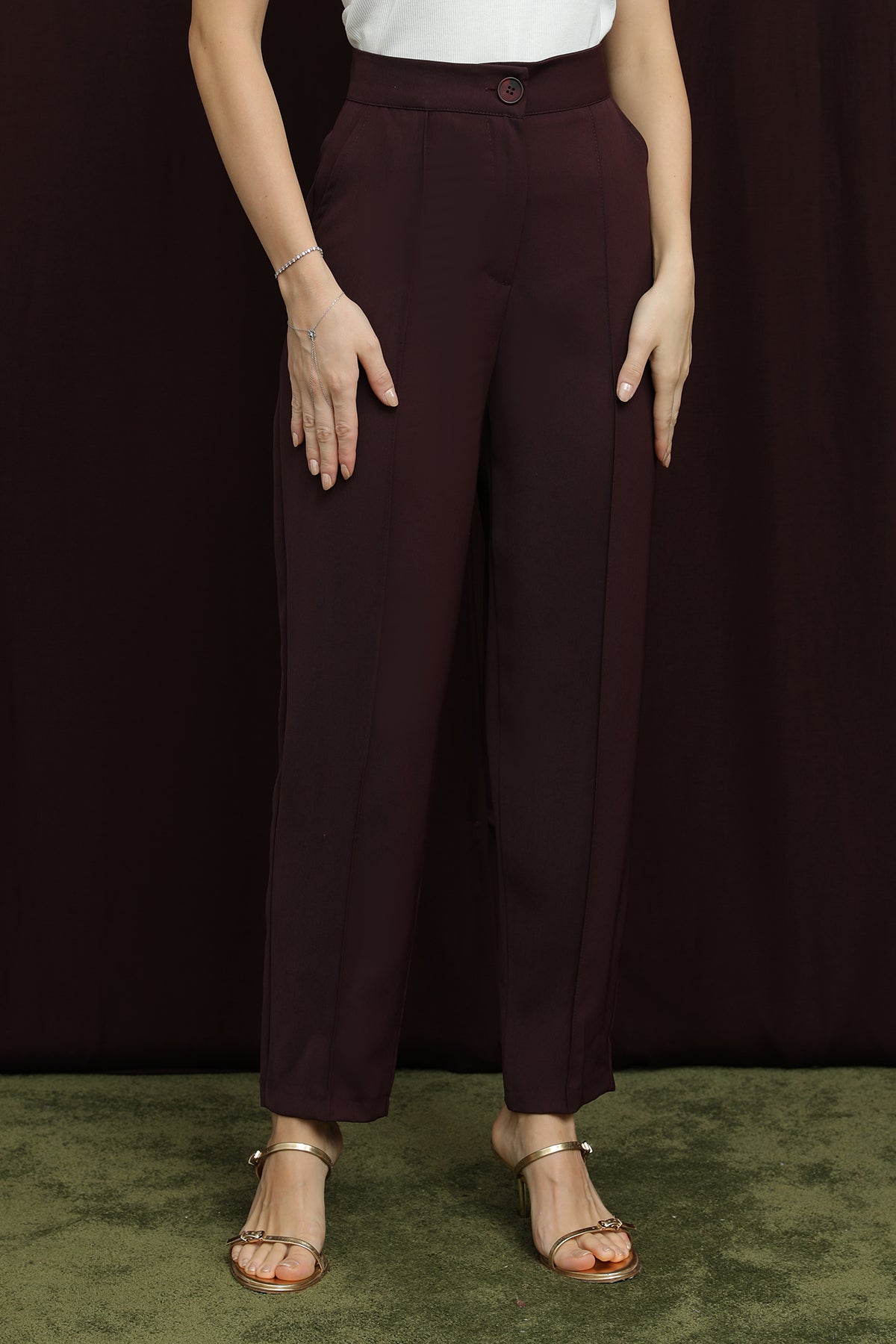 Kadın Dikiş Detaylı Havuç Pantolon - 18265PNT