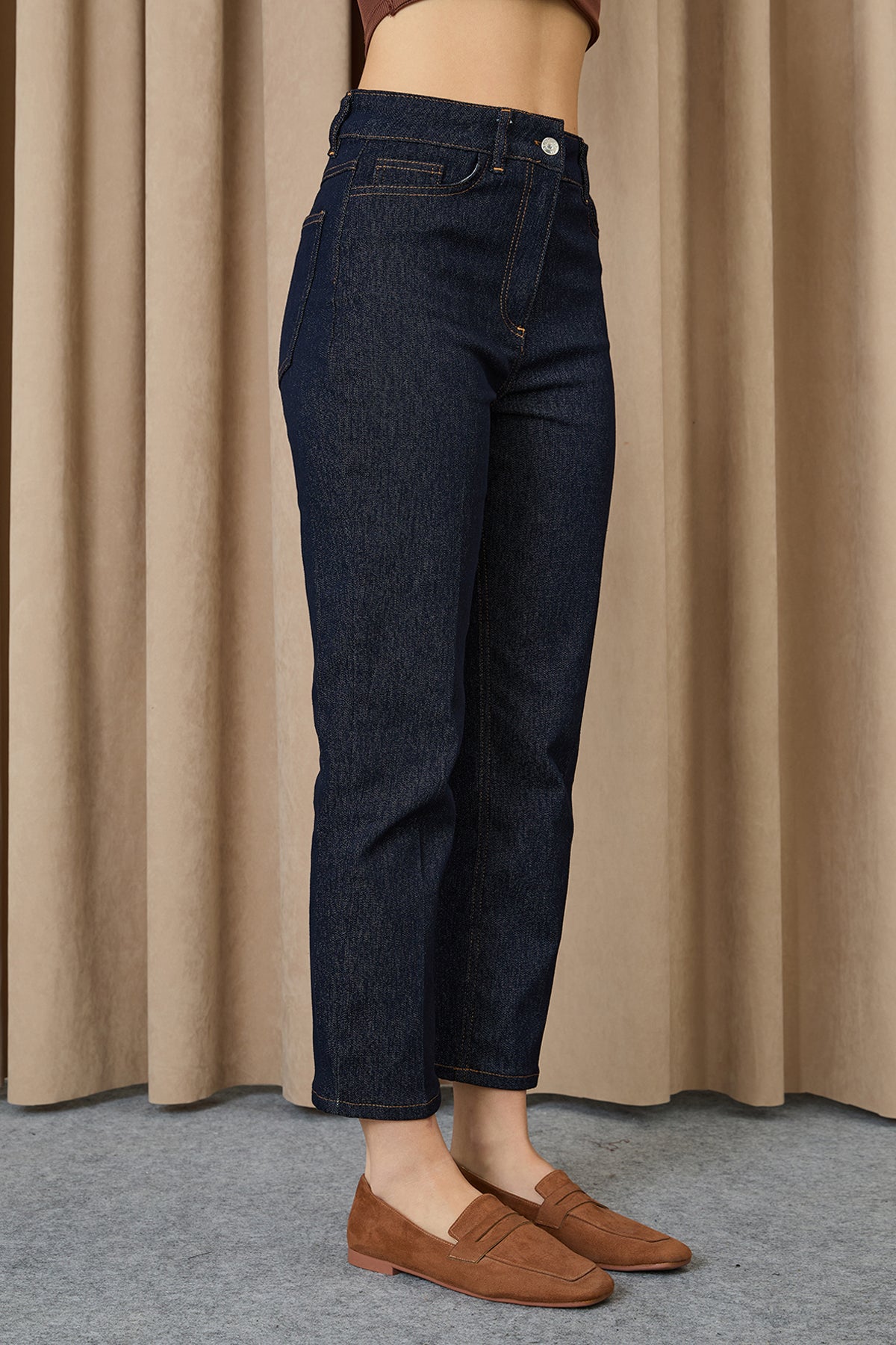 Kadın Dikiş Detaylı Denim Pantolon - 18271PNT