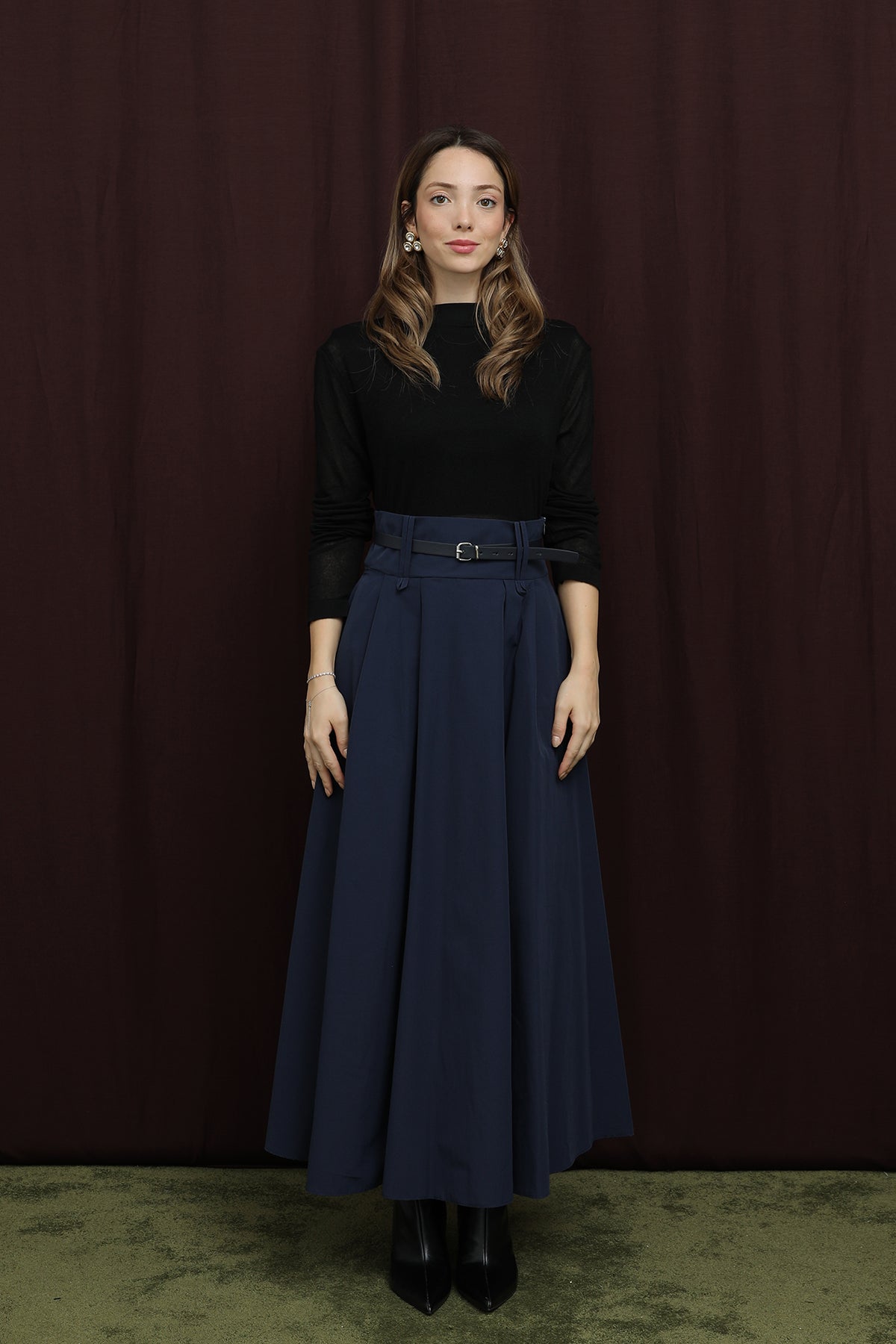 Kadın Köprü Detaylı Kemerli Etek - 20710ETK