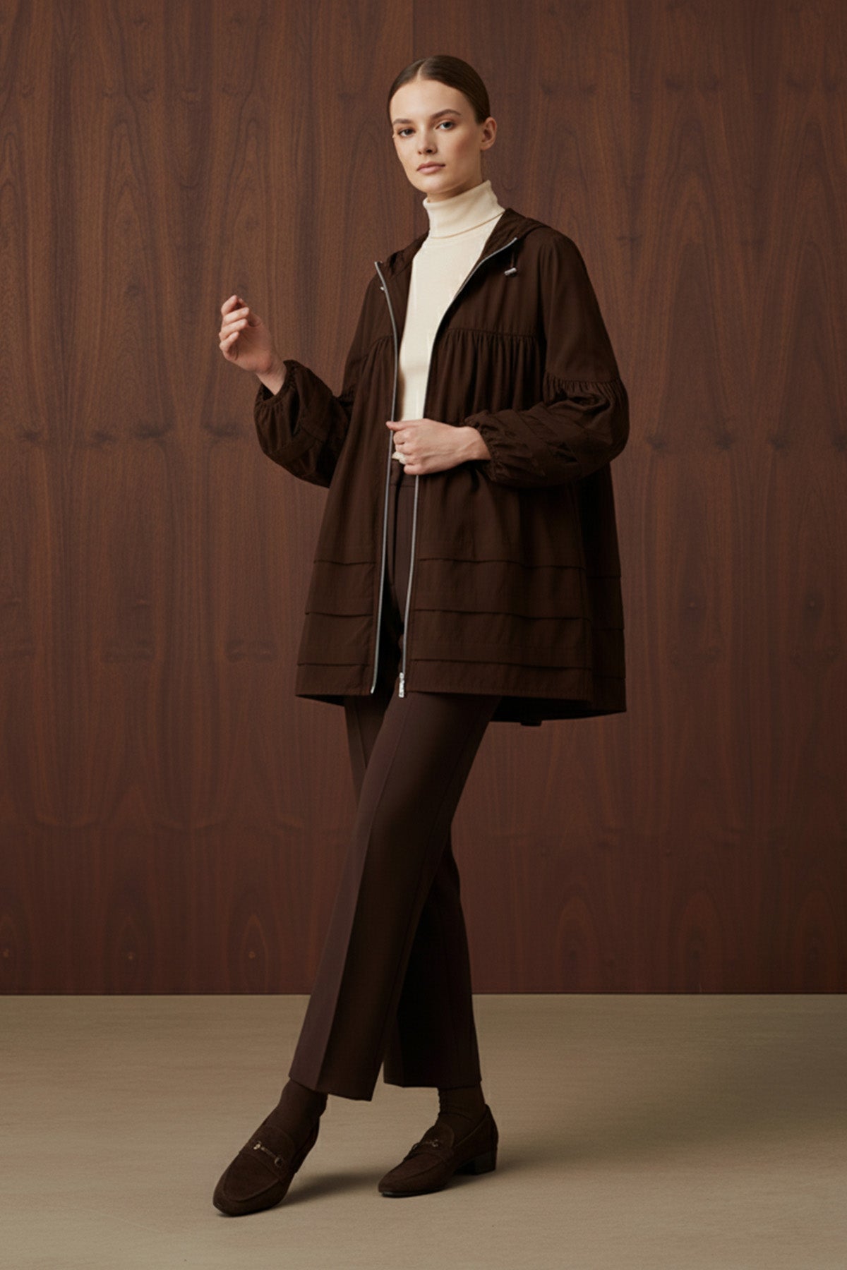 Kadın Katman Detaylı Kap - 32395MNT