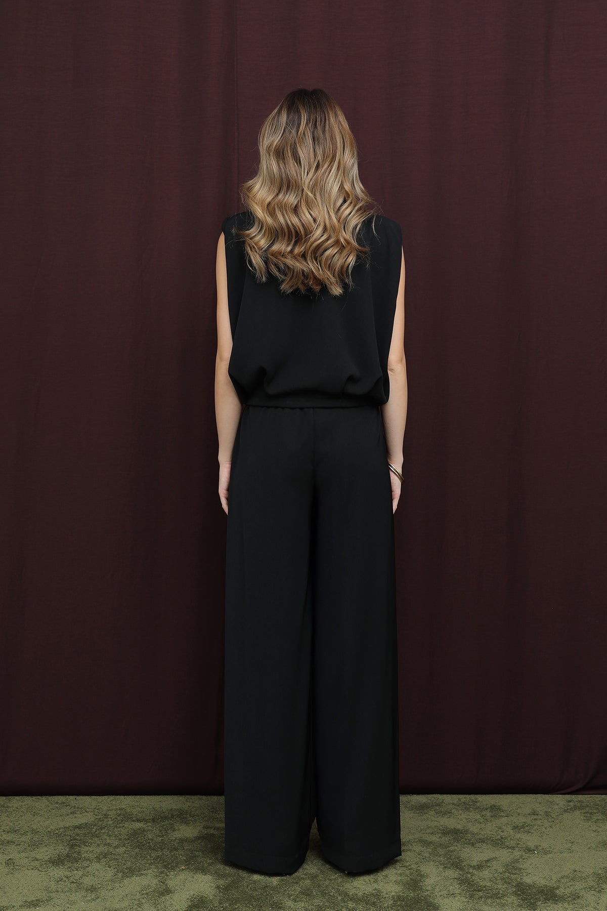 Kadın Kruvaze Yaka Kolsuz Takım - 32397TKS