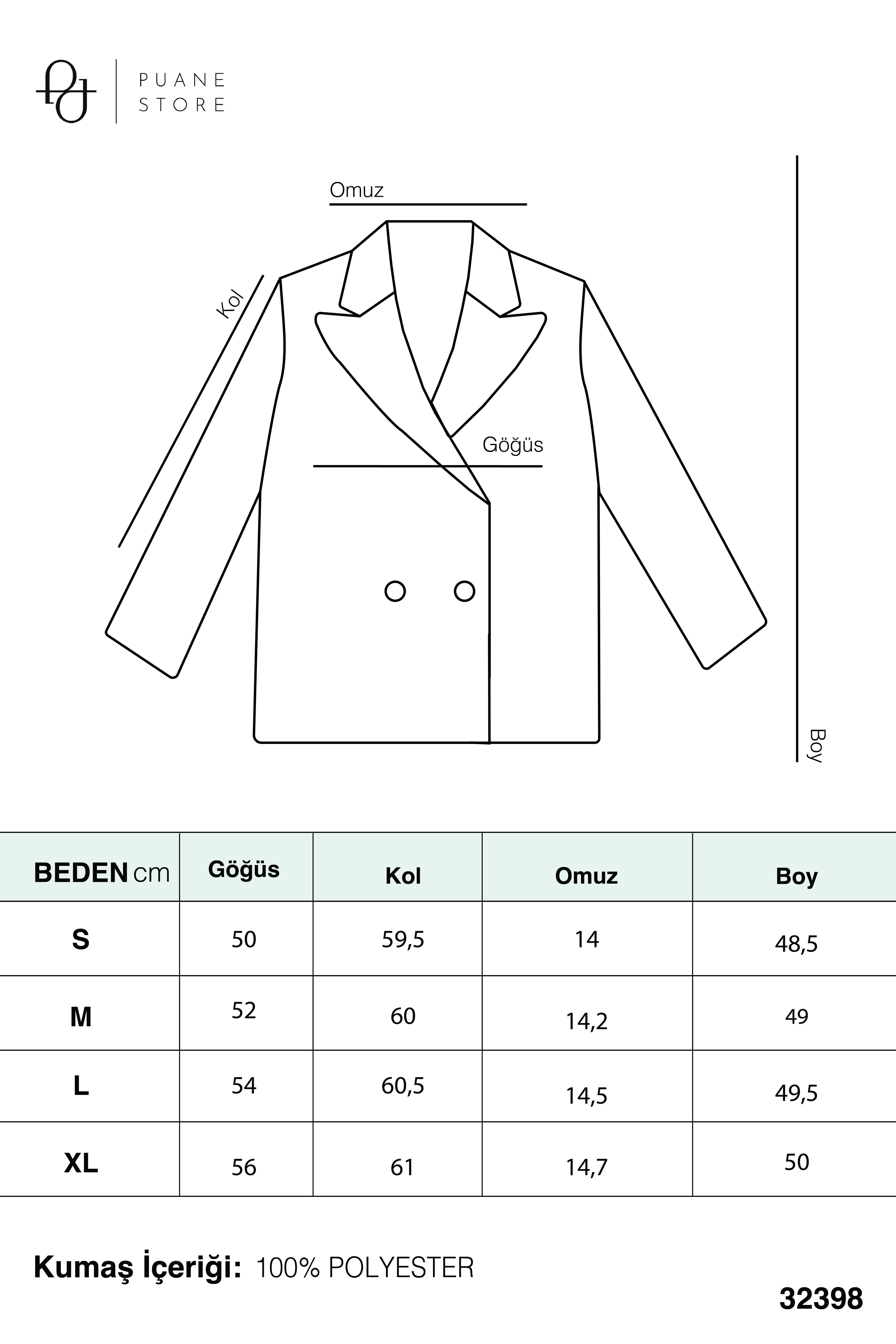 Kadın Paraşüt Kol Detaylı Crop Gömlek - 32398GML