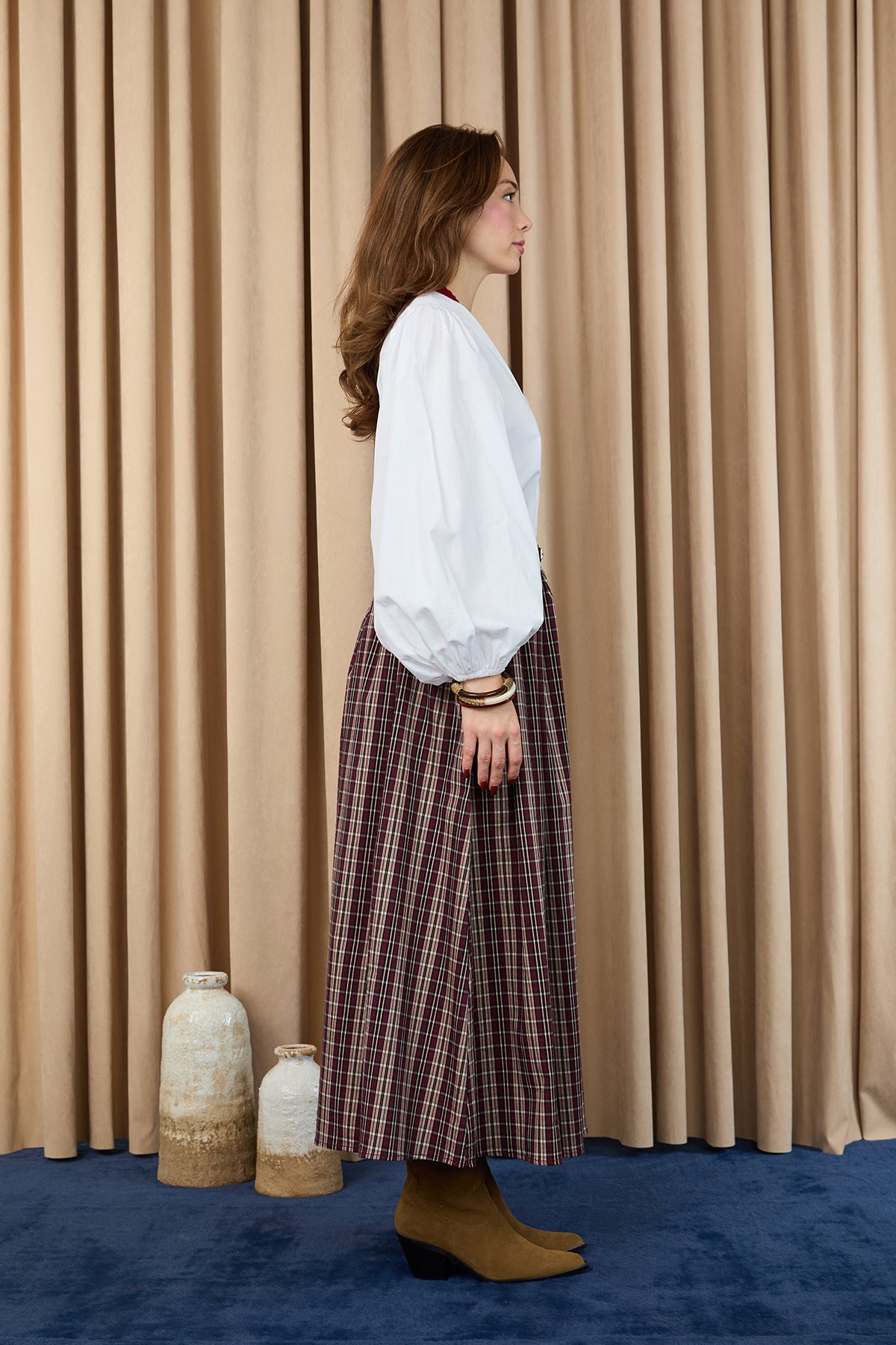 Kadın Ekose Etek - 32418ETK