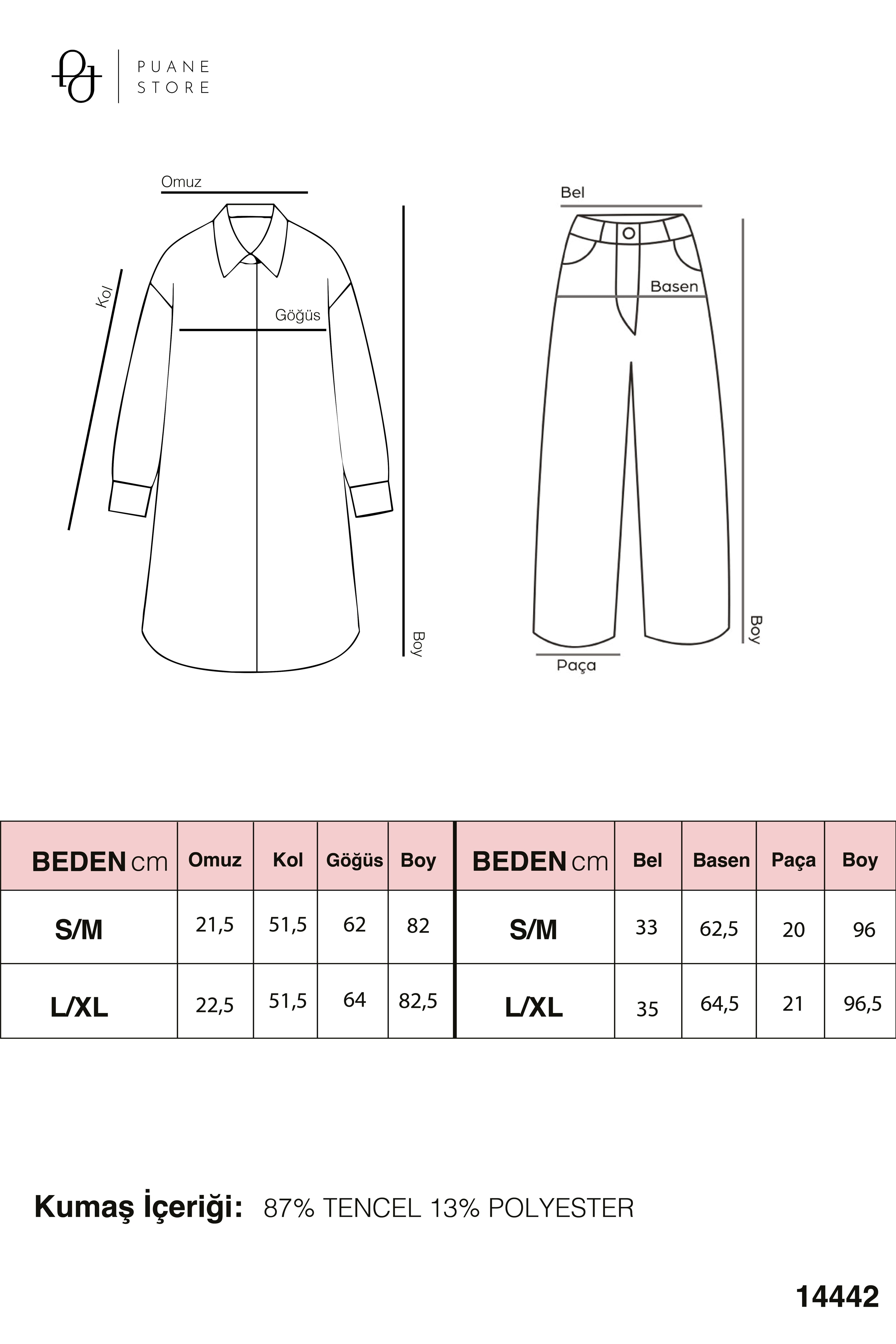 Salaş Gömlek Pantolon Takımı-14442