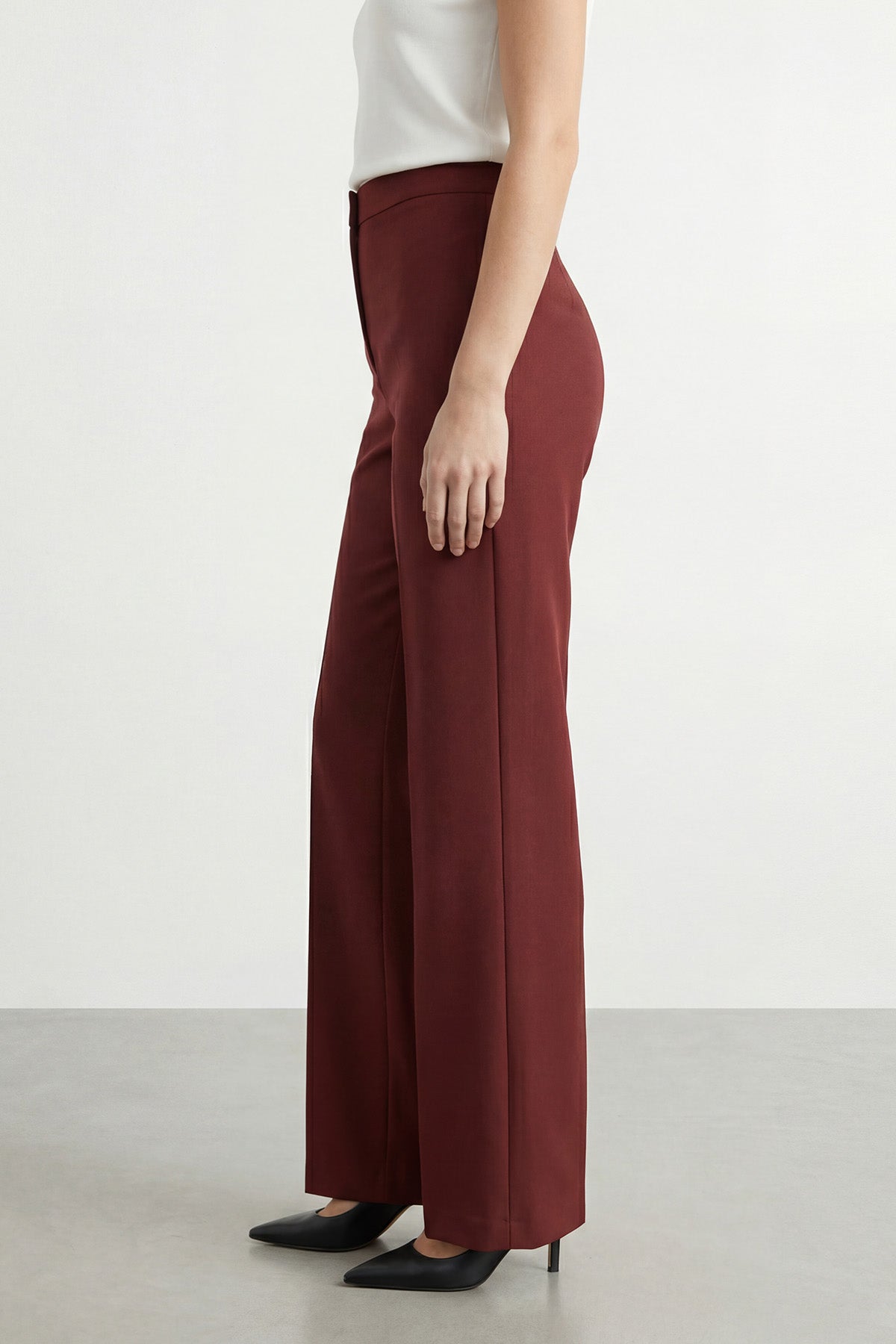 Kadın Yüksek Bel Geniş Paça Pantolon – 18298PNT