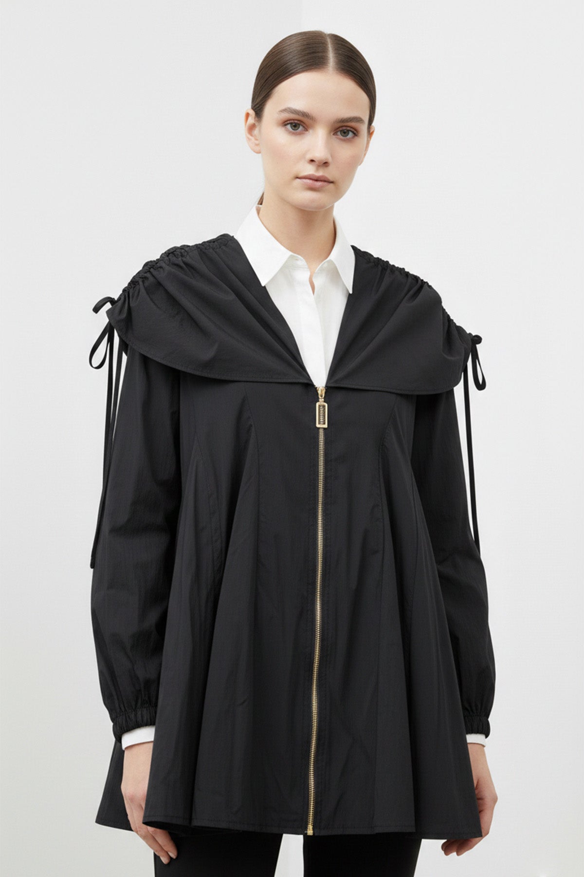 Kadın Salaş Yaka Detaylı Ceket -32457CKT