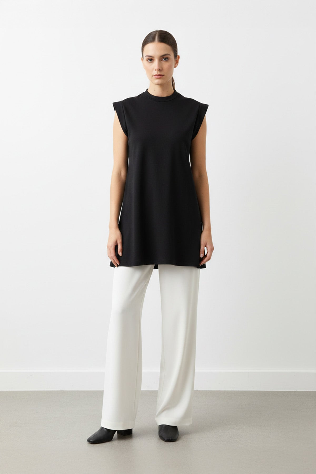 Minimal Kesim Oversize T-Shirt-40016