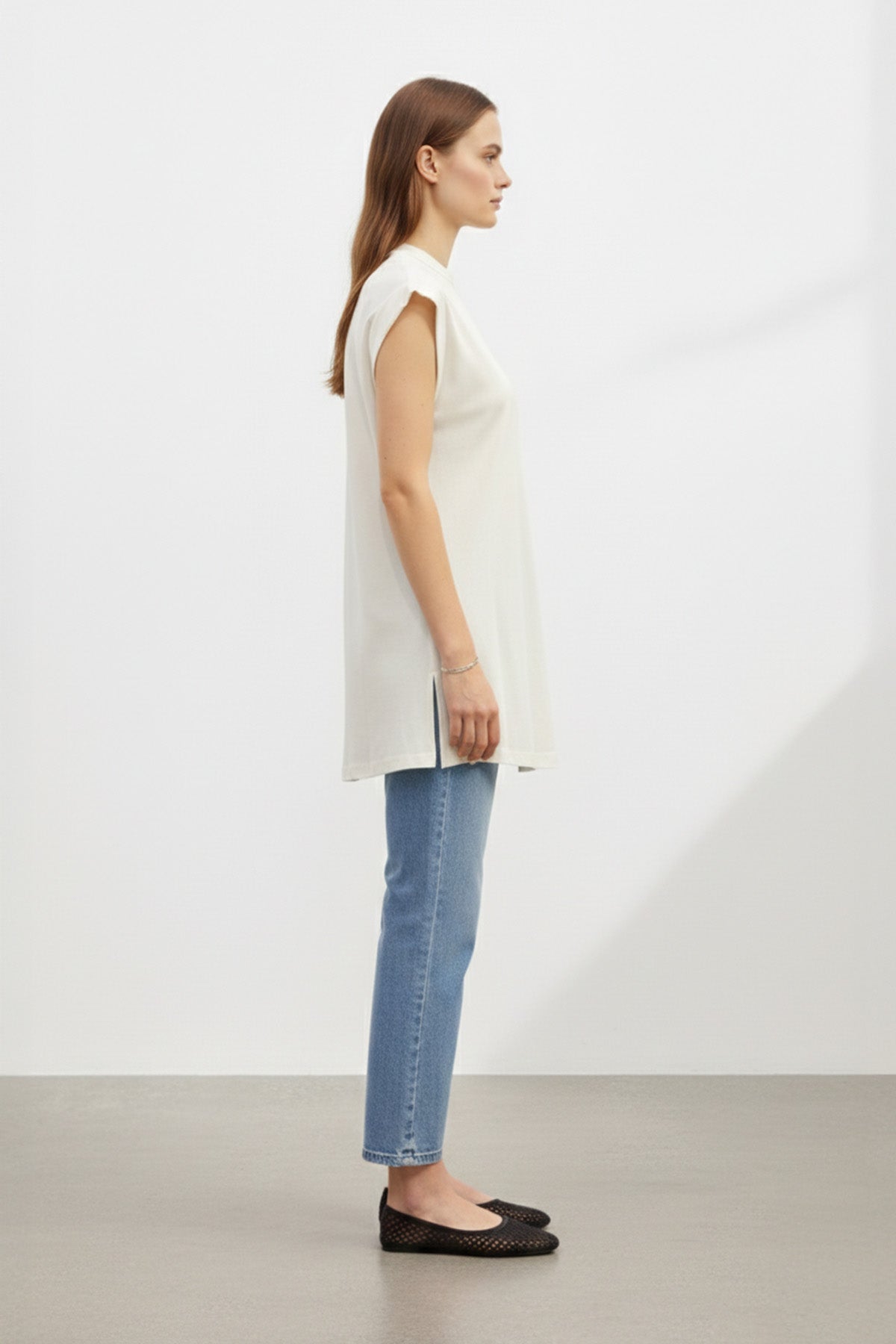 Minimal Kesim Oversize T-Shirt-40016