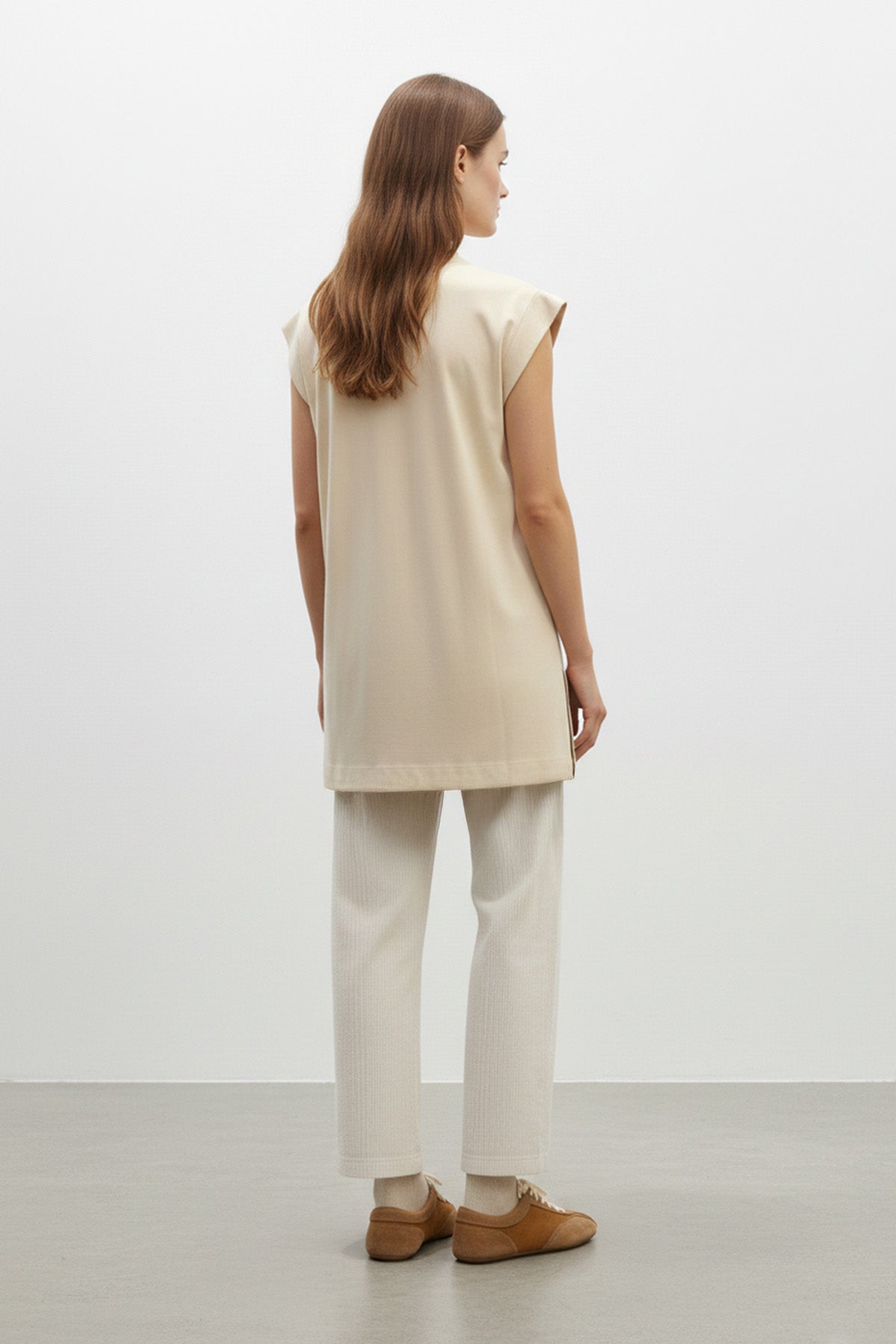 Minimal Kesim Oversize T-Shirt-40016