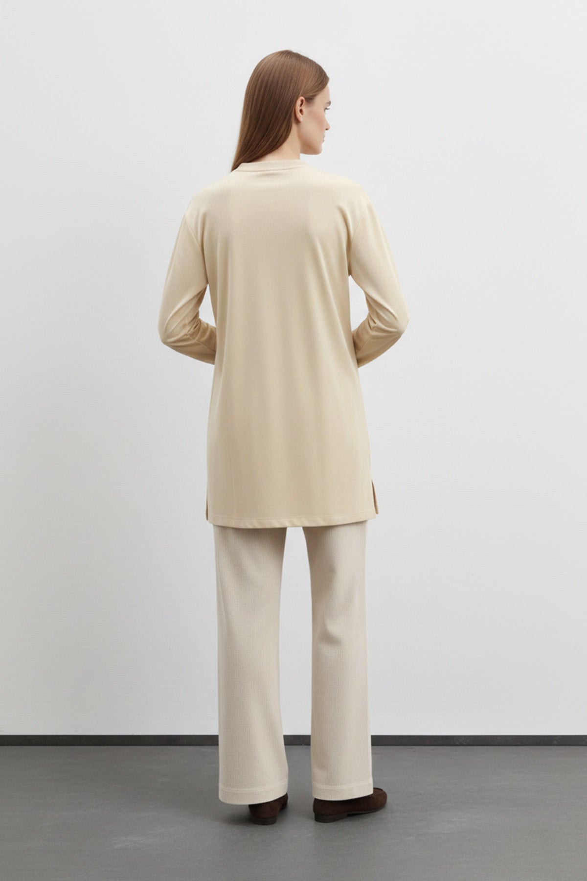 Kadın Basic Uzun Kollu Salaş Tunik-40017