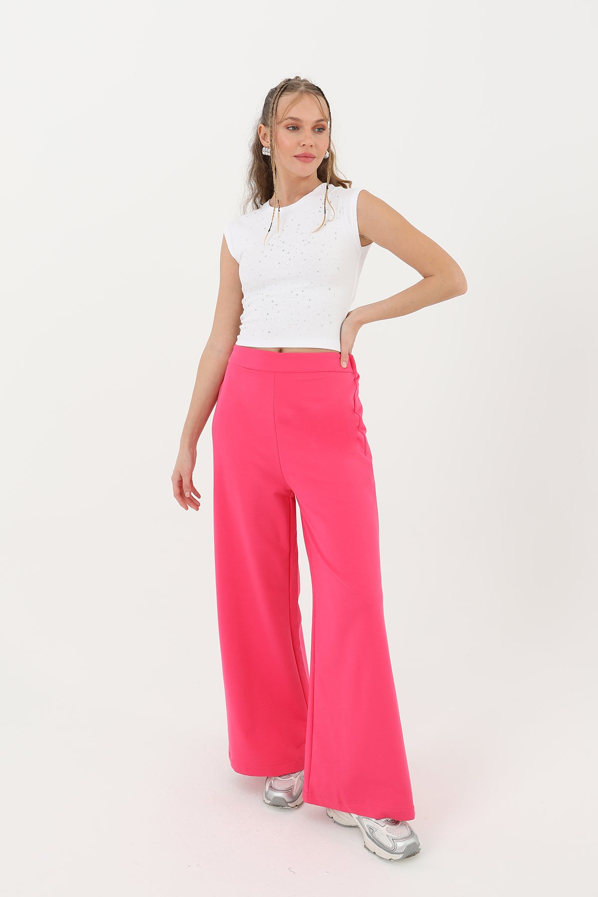 Kadın Geniş Paça Pantolon - 30007PNT