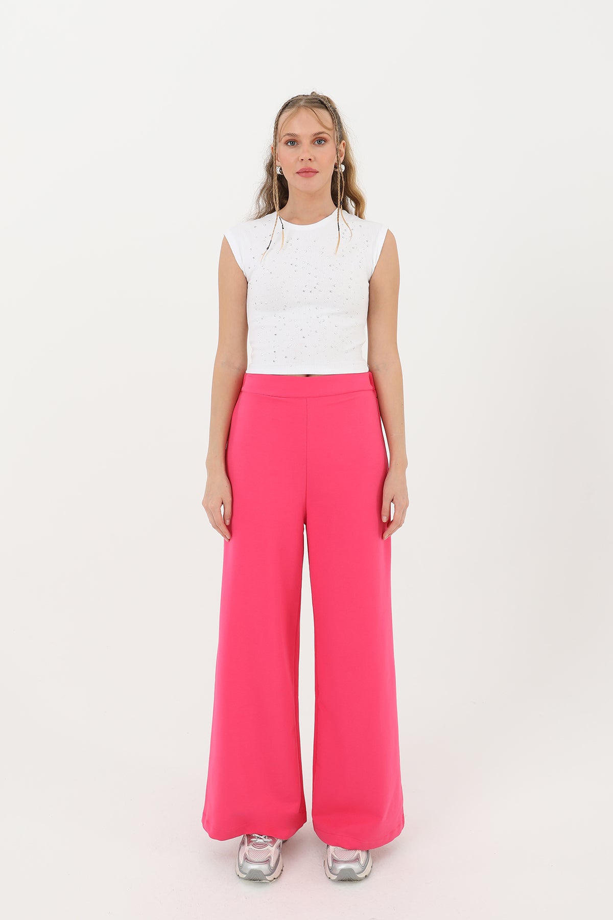 Kadın Geniş Paça Pantolon - 30007PNT