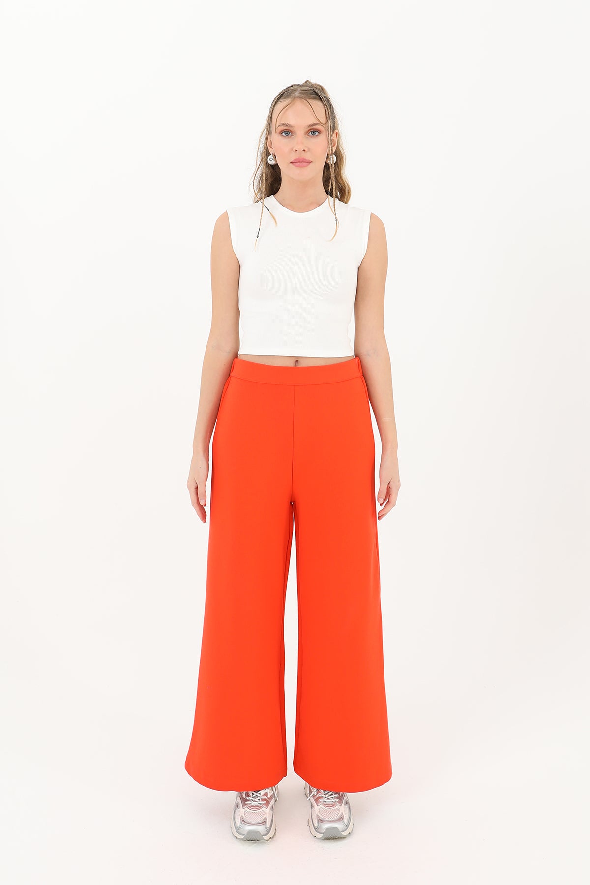 Kadın Geniş Paça Pantolon - 30007PNT