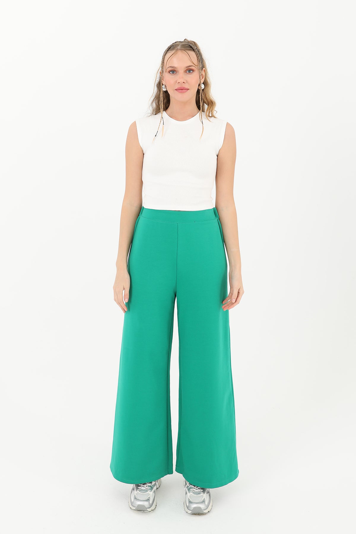 Kadın Geniş Paça Pantolon - 30007PNT