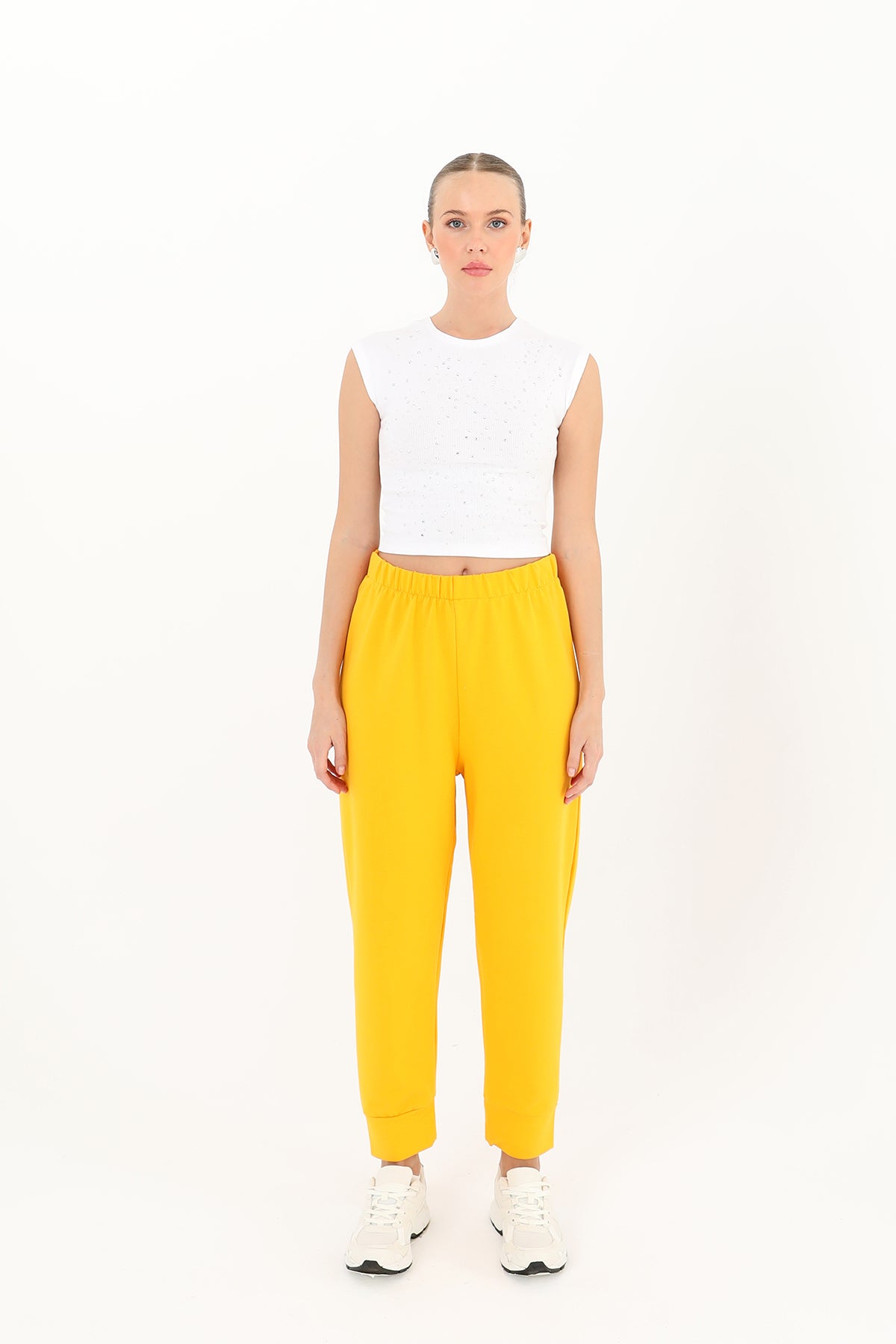 Kadın Ribana Detaylı Eşofman Altı - 30189PNT