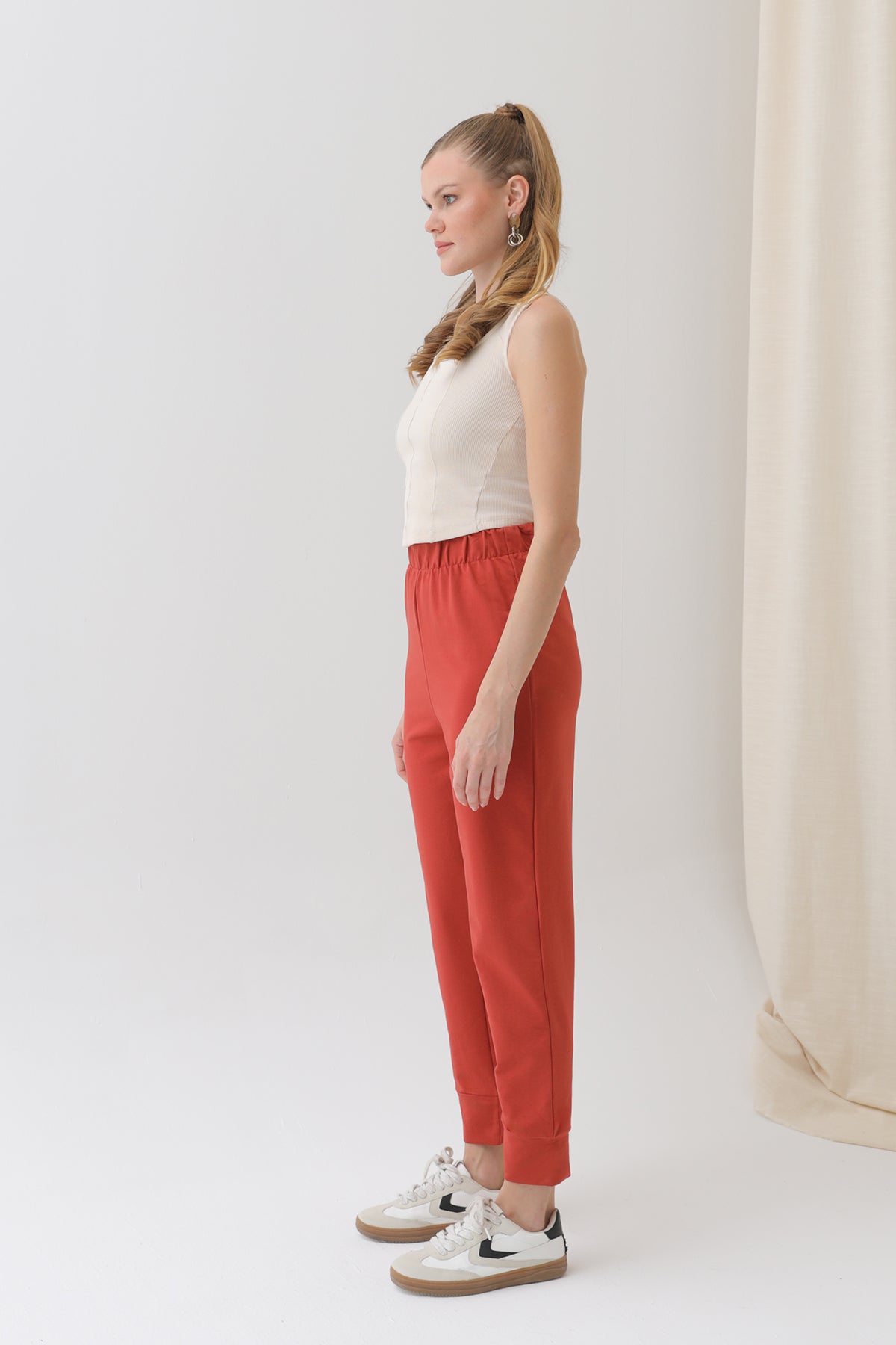 Kadın Ribana Detaylı Eşofman Altı - 30189PNT