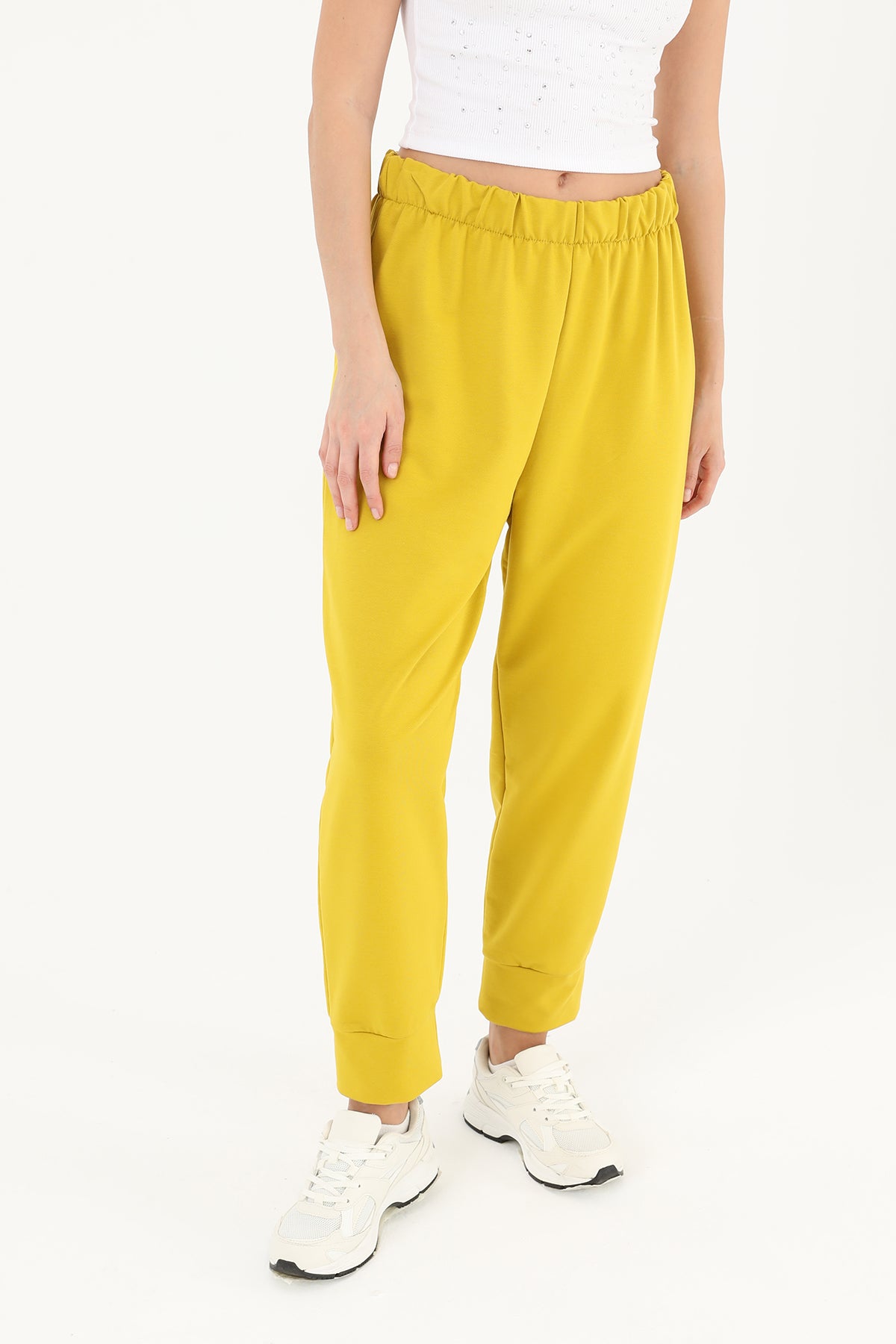 Kadın Ribana Detaylı Eşofman Altı - 30189PNT