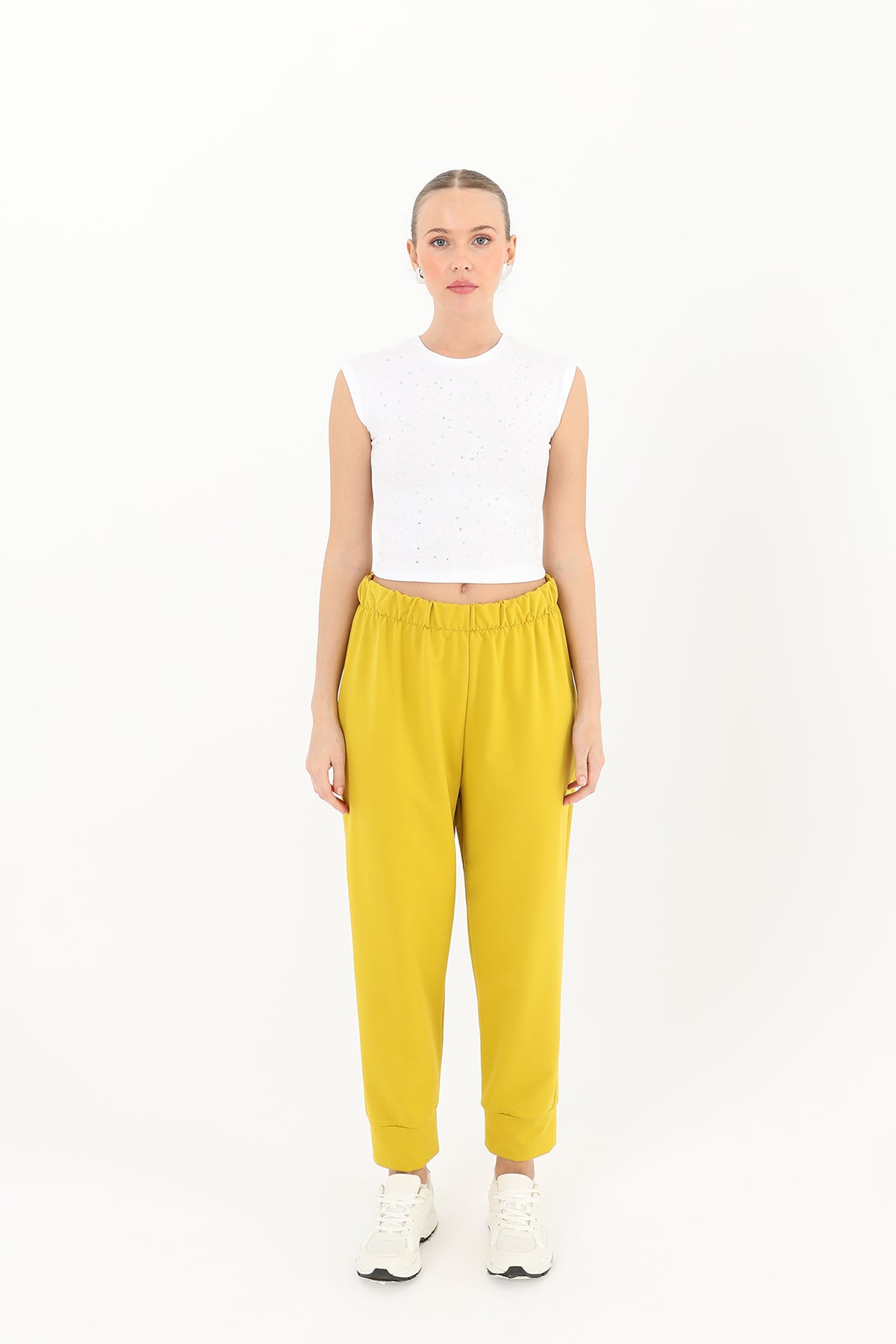 Kadın Ribana Detaylı Eşofman Altı - 30189PNT